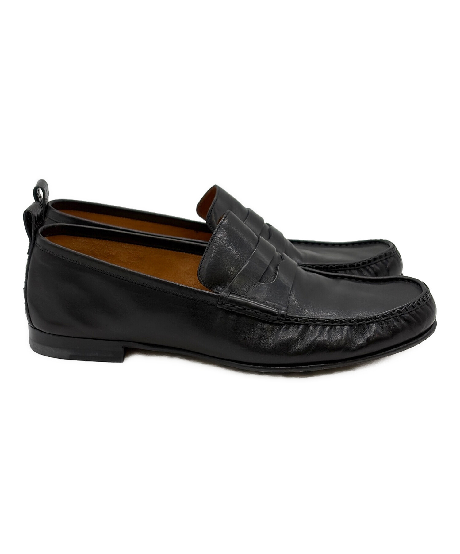 中古・古着通販】GUCCI (グッチ) コインローファー ブラック サイズ 