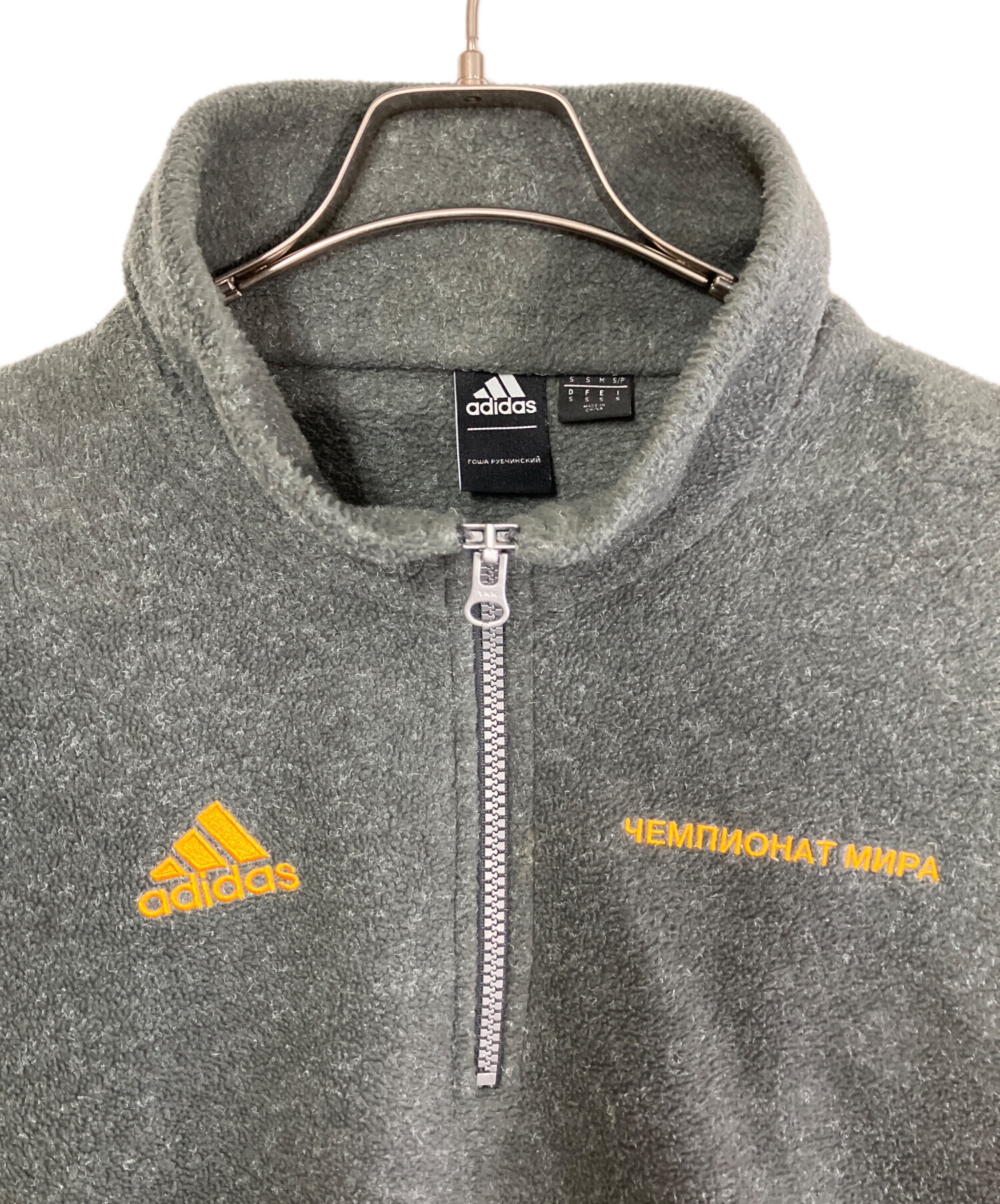未使用タグ付き　JUN &ROPE グレー ハーフジップ フリースジャケット 中古・古着通販】adidas (アディダス) ハーフジップフリースジャケット
