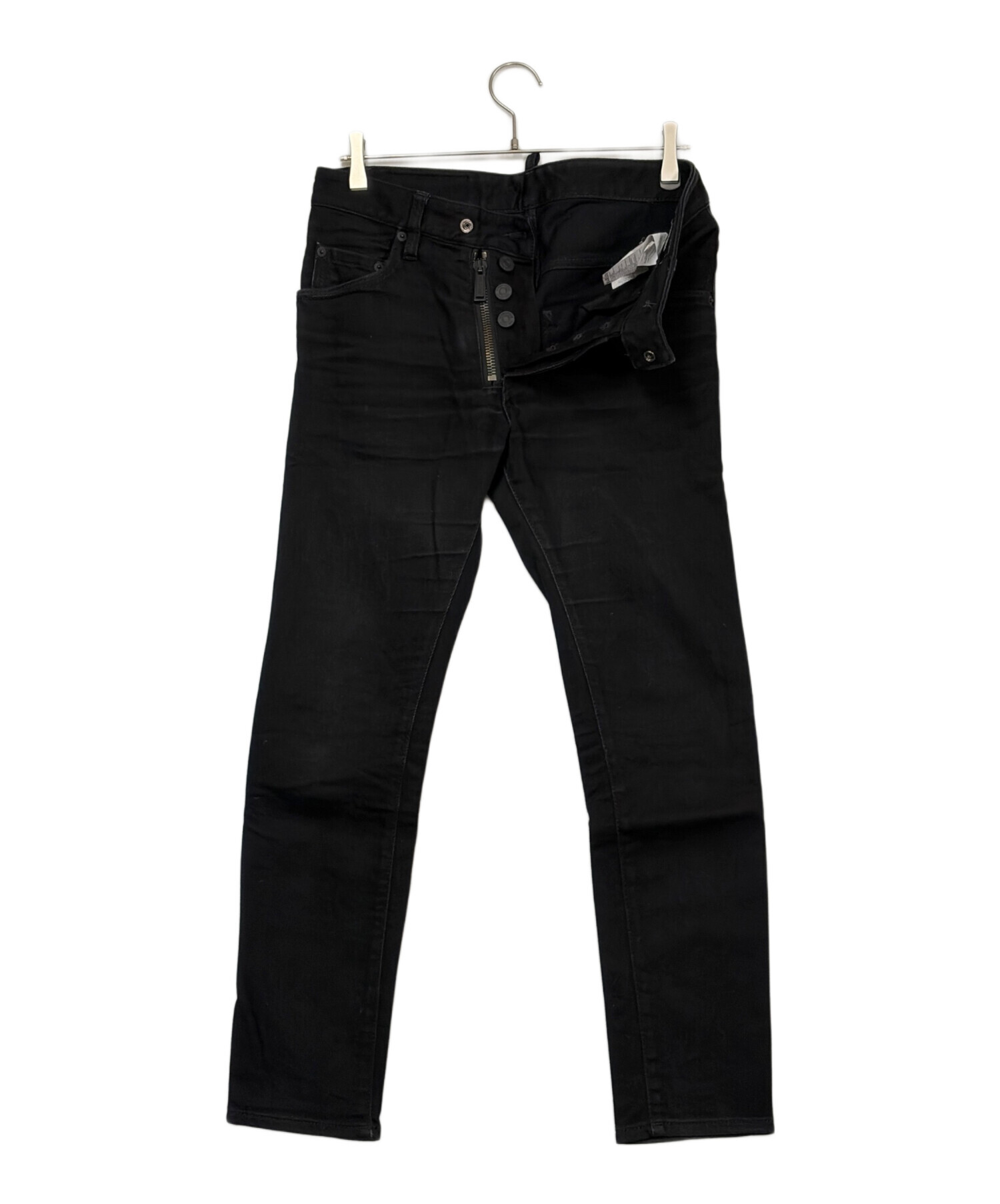 DSQUARED2 ブラックデニムパンツ　サイズ44 中古・古着通販】DSQUARED2 (ディースクエアード) デニムパンツ