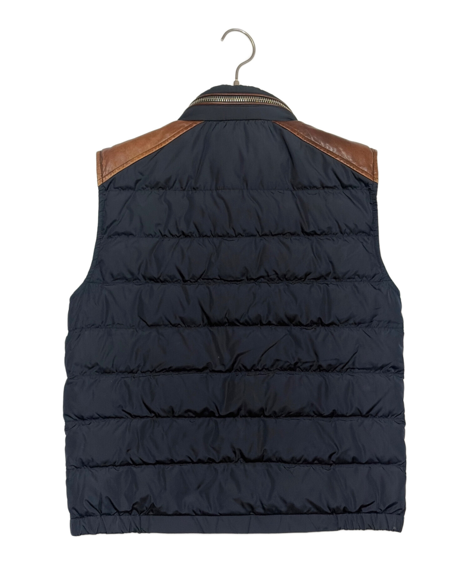 中古・古着通販】PRADA (プラダ) ダウンベスト ブラウン×ネイビー