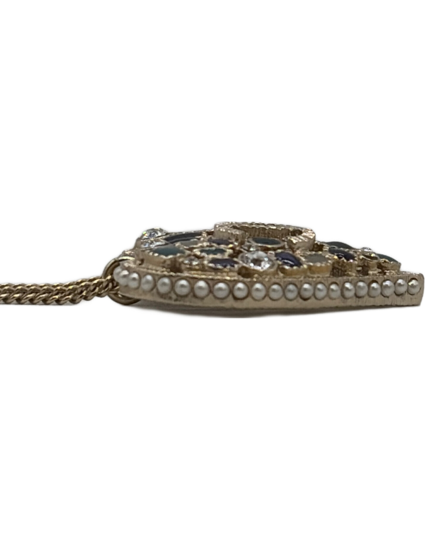 CHANEL ココマーク チャーム ネックレス ゴールドカラー 中古・古着通販】CHANEL (シャネル) ココマークハートチャーム