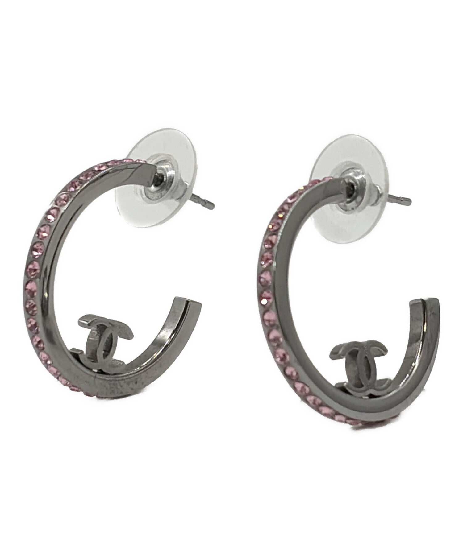 中古・古着通販】CHANEL (シャネル) ラインストーンココマークピアス