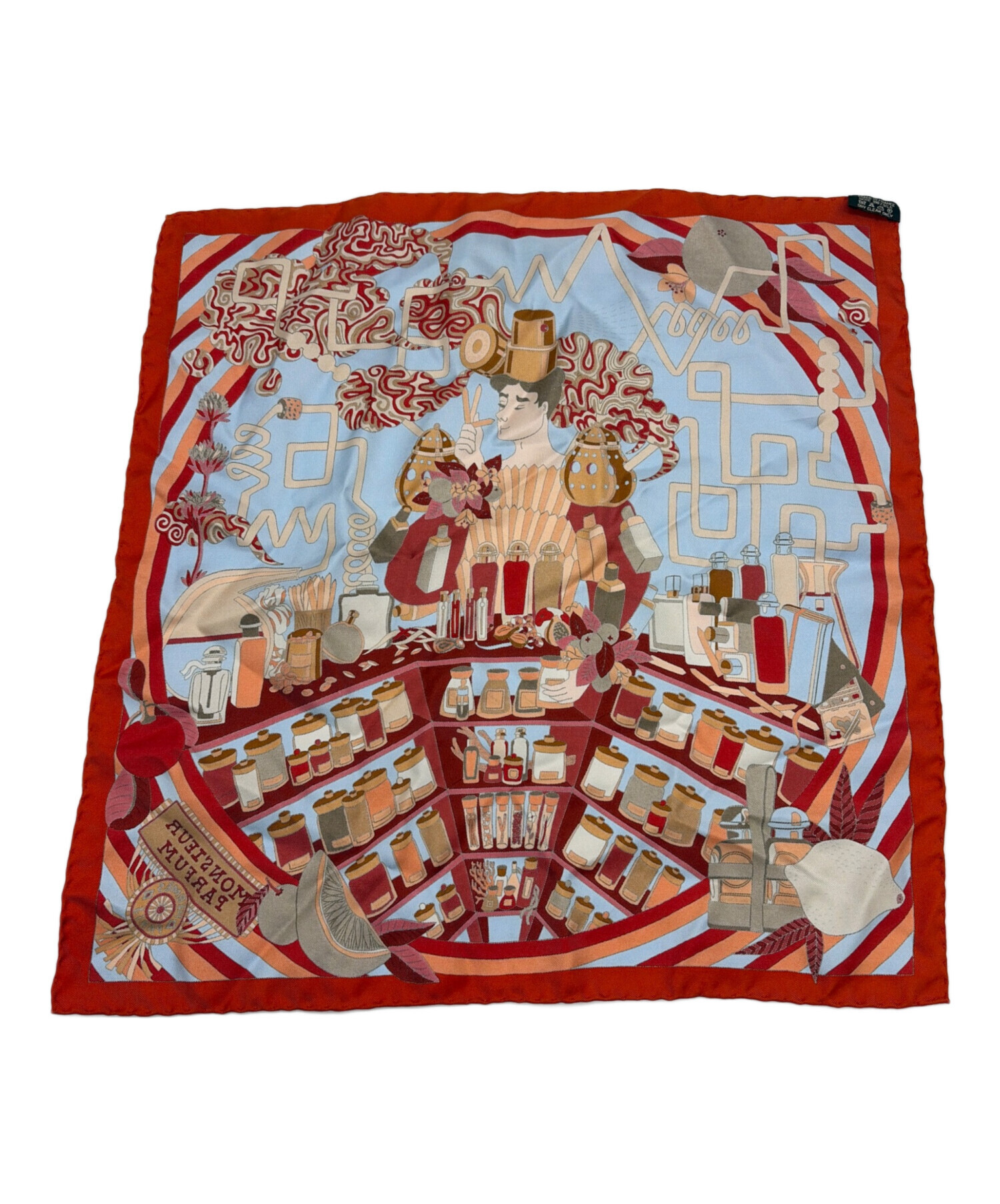 中古・古着通販】HERMES (エルメス) シルクスカーフ レッド｜ブランド