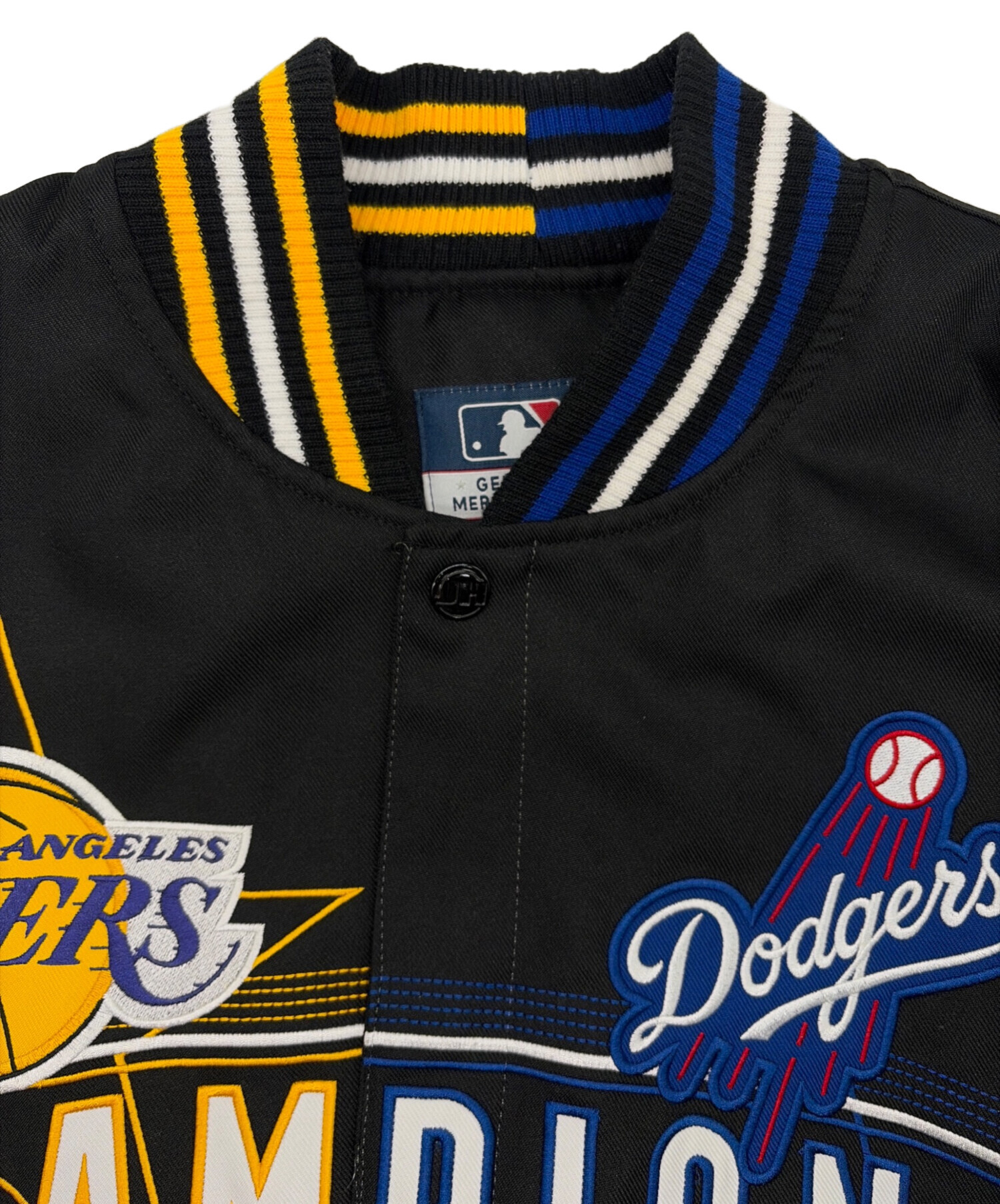 JH Design Group◇スタジャン/XXL/ポリエステル/イエロー/LAKERS 