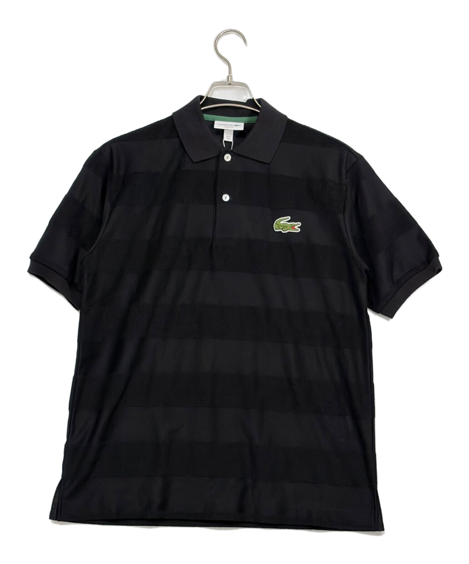 中古・古着通販】LACOSTE (ラコステ) 半袖ポロシャツ ブラック サイズ 