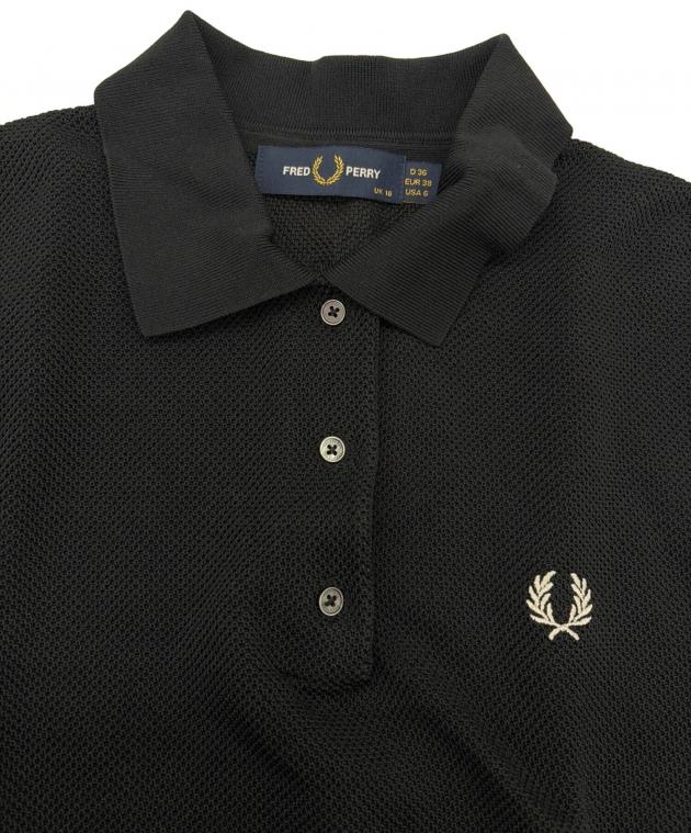FRED PERRY ブラック ノースリーブポロシャツ UK 10 中古・古着通販】FRED PERRY (フレッドペリー) ノースリーブポロシャツ