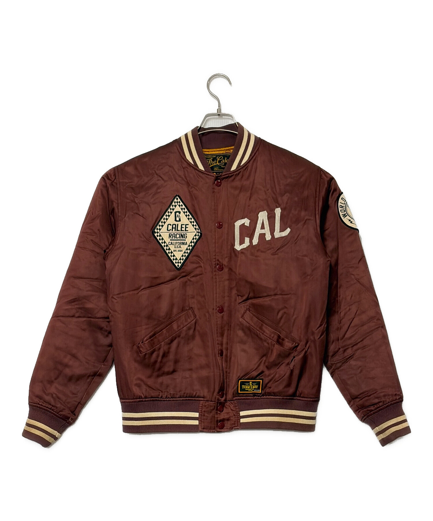 中古・古着通販】CALEE (キャリー) スタジャン ブラウン サイズ 中古・古着通販】CALEE (キャリー) スタジャン ブラウン サイズ
