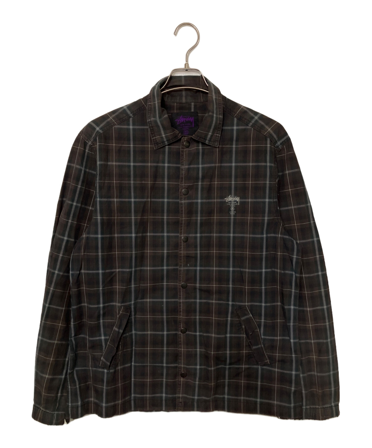 中古・古着通販】stussy (ステューシー) コーチジャケット ブラウン 