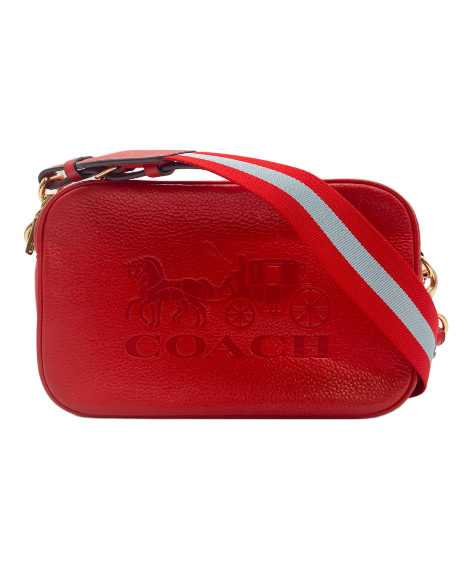 【ジャンク】COACH ショルダーバック 中古・古着通販】COACH (コーチ) ショルダーバッグ レッド｜ブランド