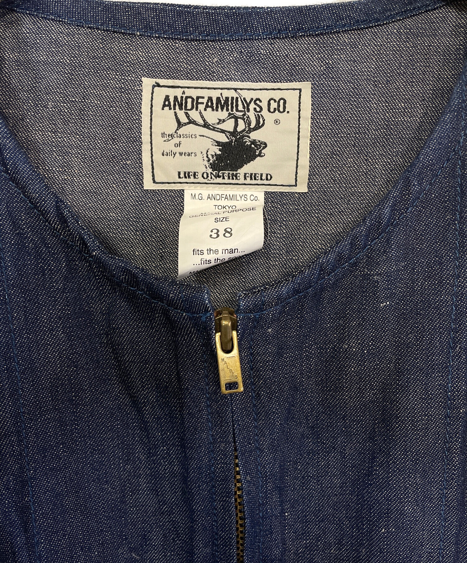 中古・古着通販】AndFamily (アンドファミリー) ノーカラーデニム