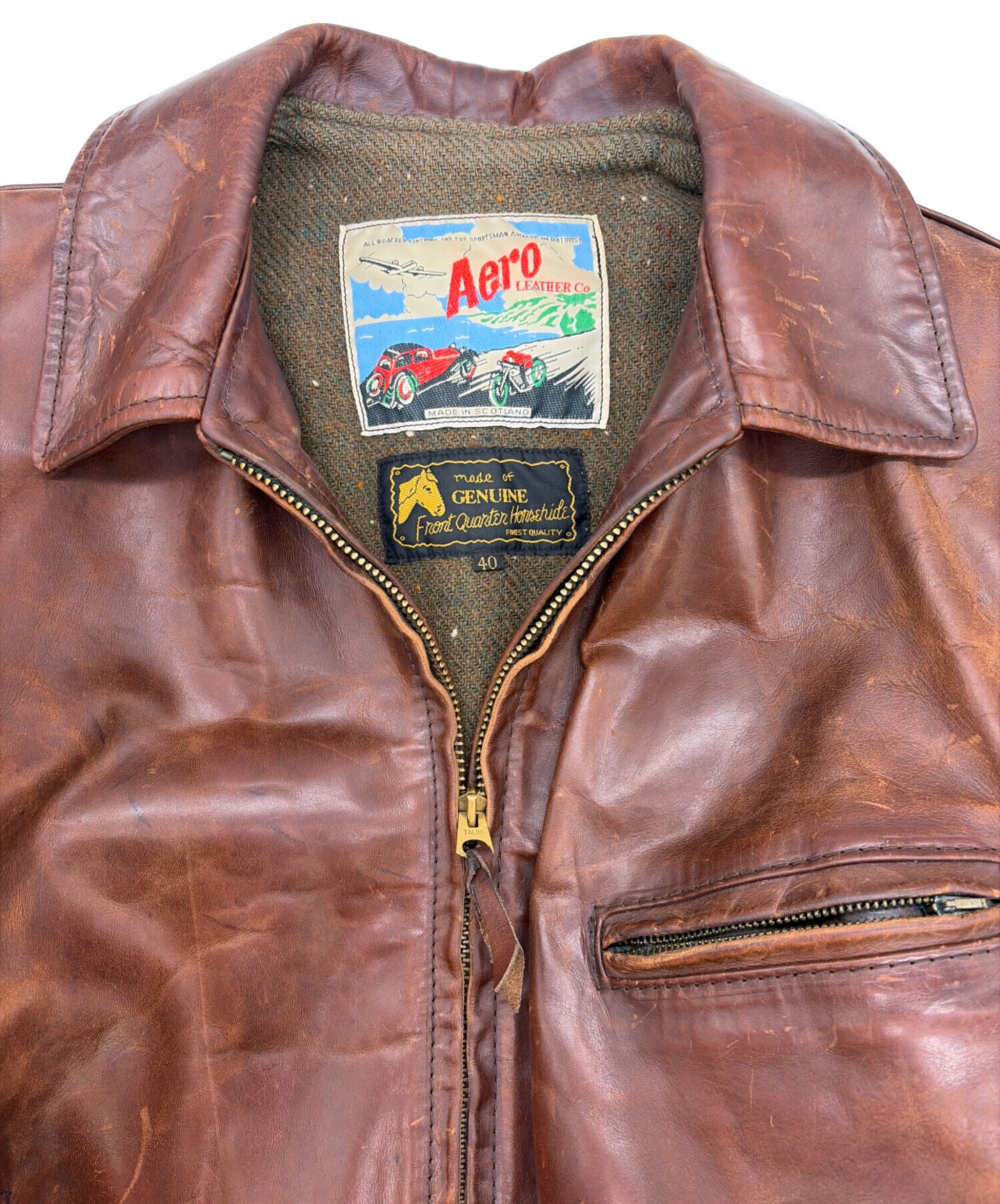 中古・古着通販】Aero LEATHER (エアロレザー) ホースレザージャケット