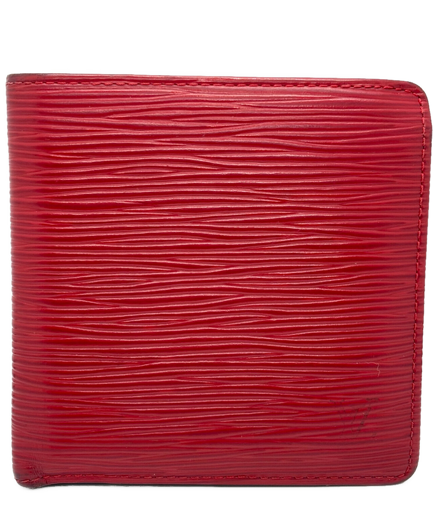 ルイヴィトン LOUIS VUITTON 二つ折り財布 ポルトモネビエ カルト クレディ M91169 レッド 中古・古着通販】LOUIS VUITTON (ルイ ヴィトン) ポルトビエ カルト