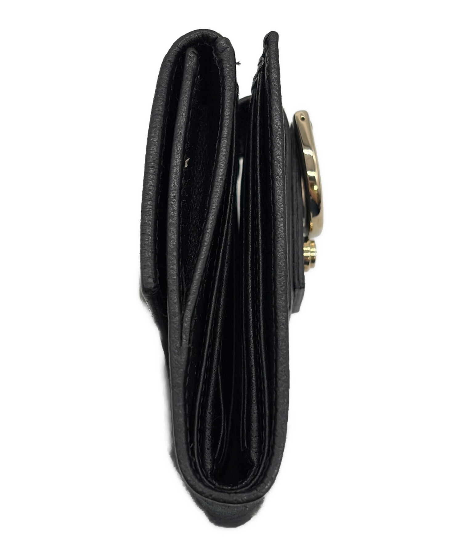 中古・古着通販】GUCCI (グッチ) 2つ折り財布 ブラック｜ブランド