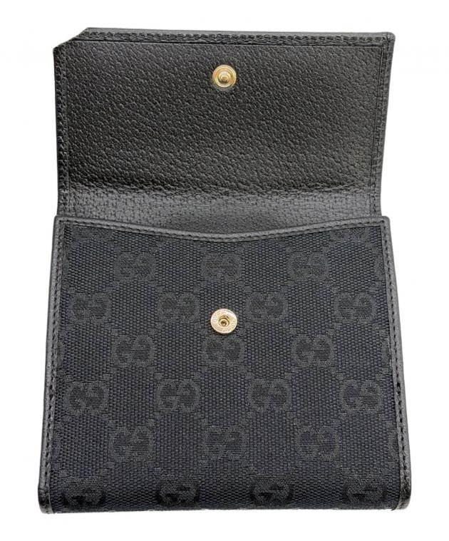 中古・古着通販】GUCCI (グッチ) 2つ折り財布 ブラック｜ブランド