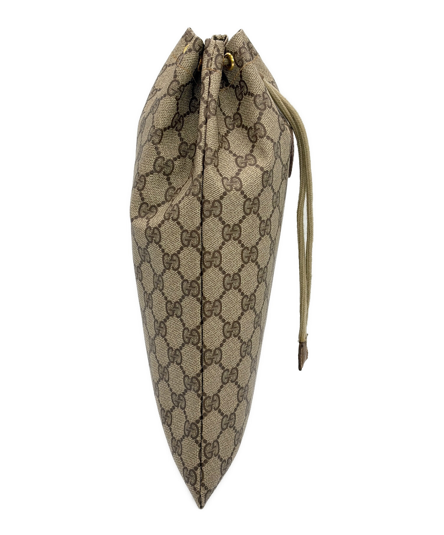 中古・古着通販】GUCCI (グッチ) 巾着バッグ ベージュ｜ブランド・古着