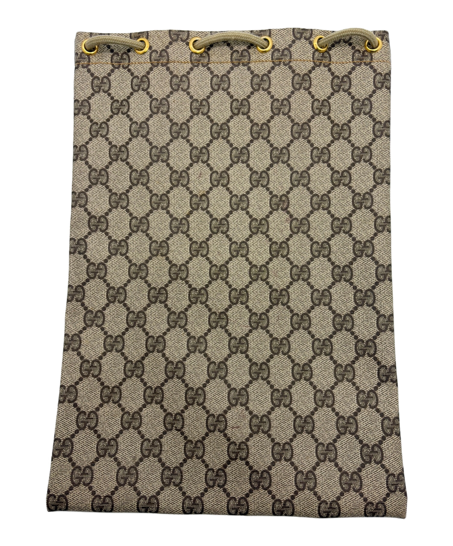 中古・古着通販】GUCCI (グッチ) 巾着バッグ ベージュ｜ブランド・古着 