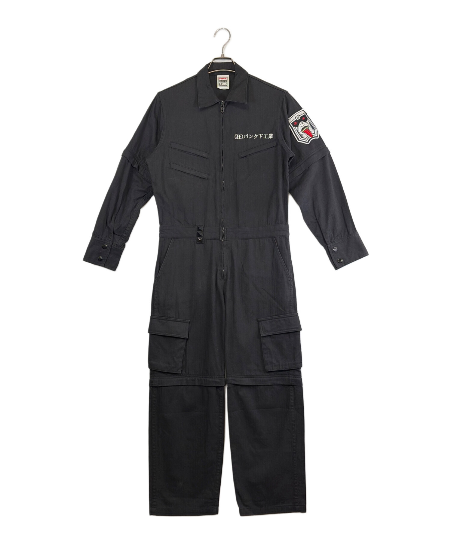 中古・古着通販】PUNK DRUNKERS (パンクドランカーズ) つなぎ ブラック