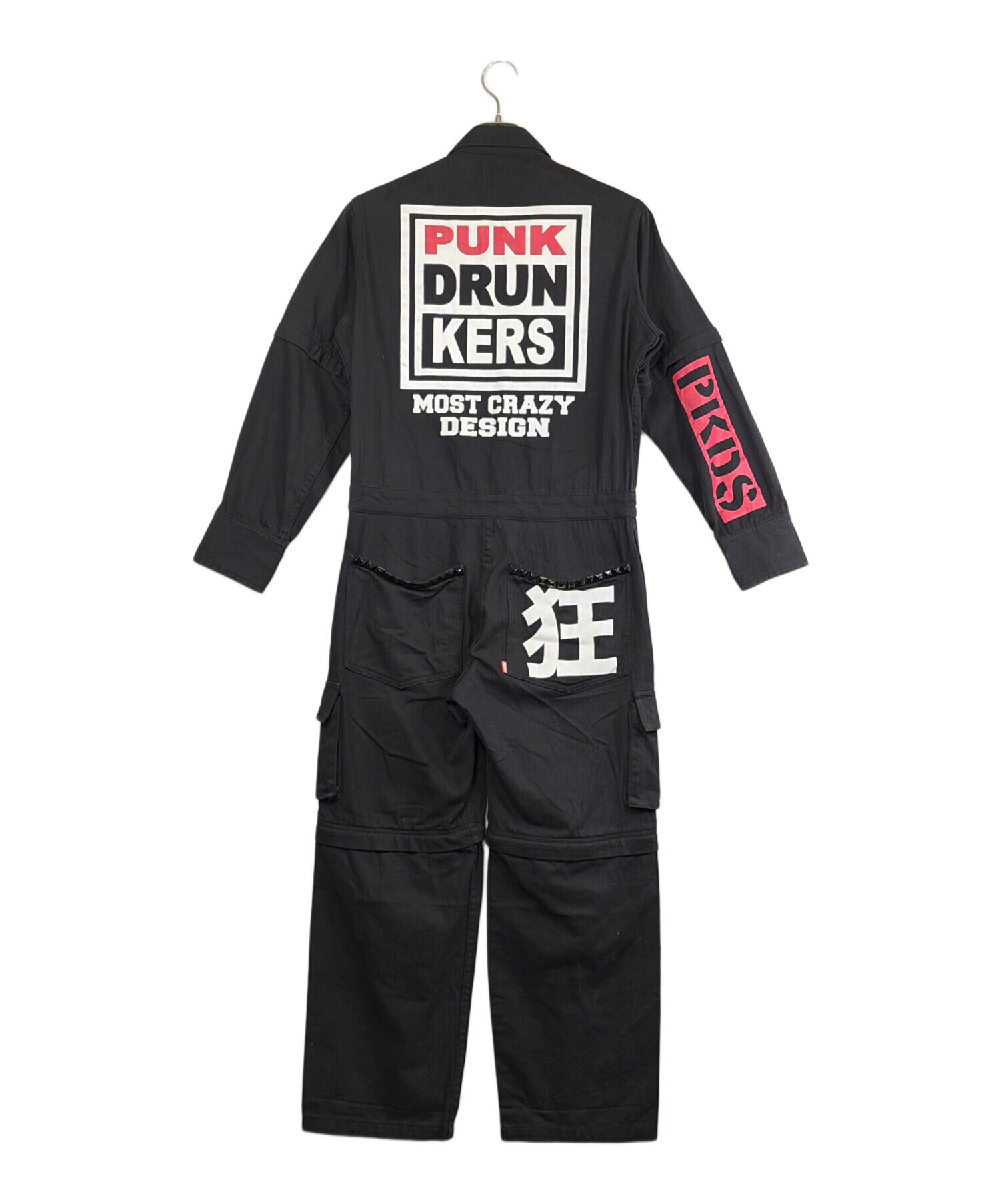 中古・古着通販】PUNK DRUNKERS (パンクドランカーズ) つなぎ ブラック