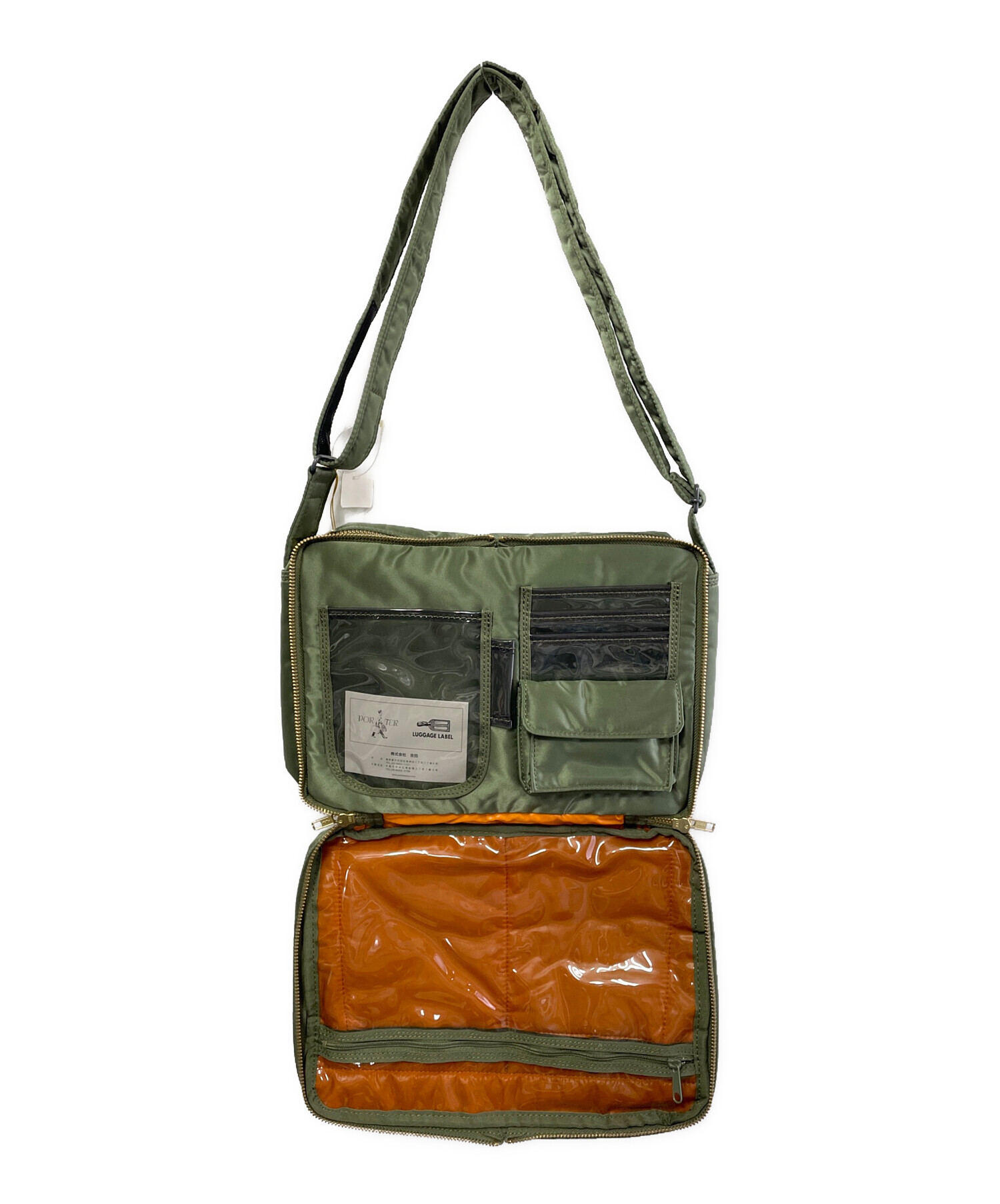 PORTER タンカー オリーブグリーン 中古・古着通販】PORTER (ポーター) TANKER/タンカー/ショルダーバッグ