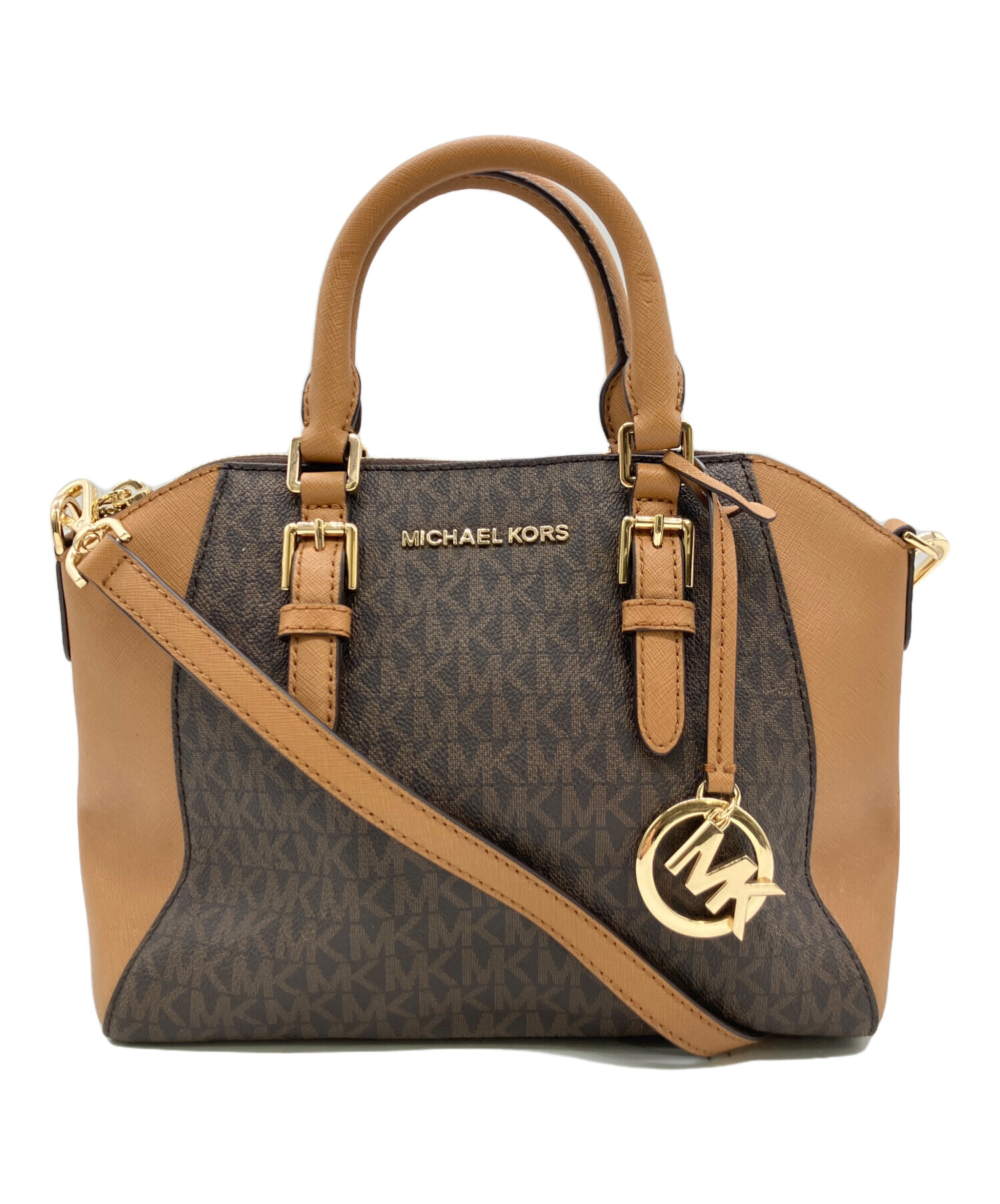 MICHAEL MICHAEL KORS ショルダーバッグ  茶 【古着】【中古】【送料無料】 中古・古着通販】MICHAEL KORS (マイケル・コース) ショルダーバッグ