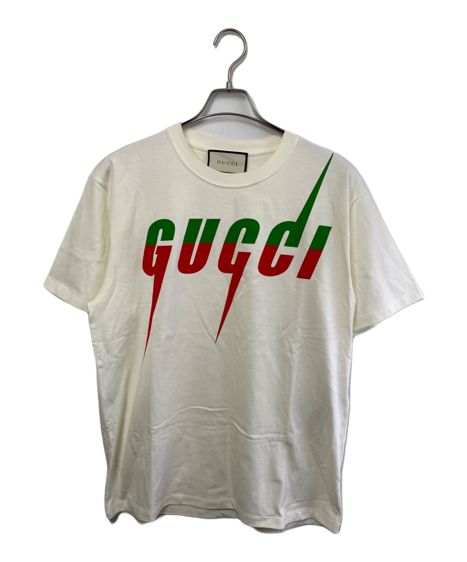 中古・古着通販】GUCCI (グッチ) ブレードプリントTシャツ ホワイト