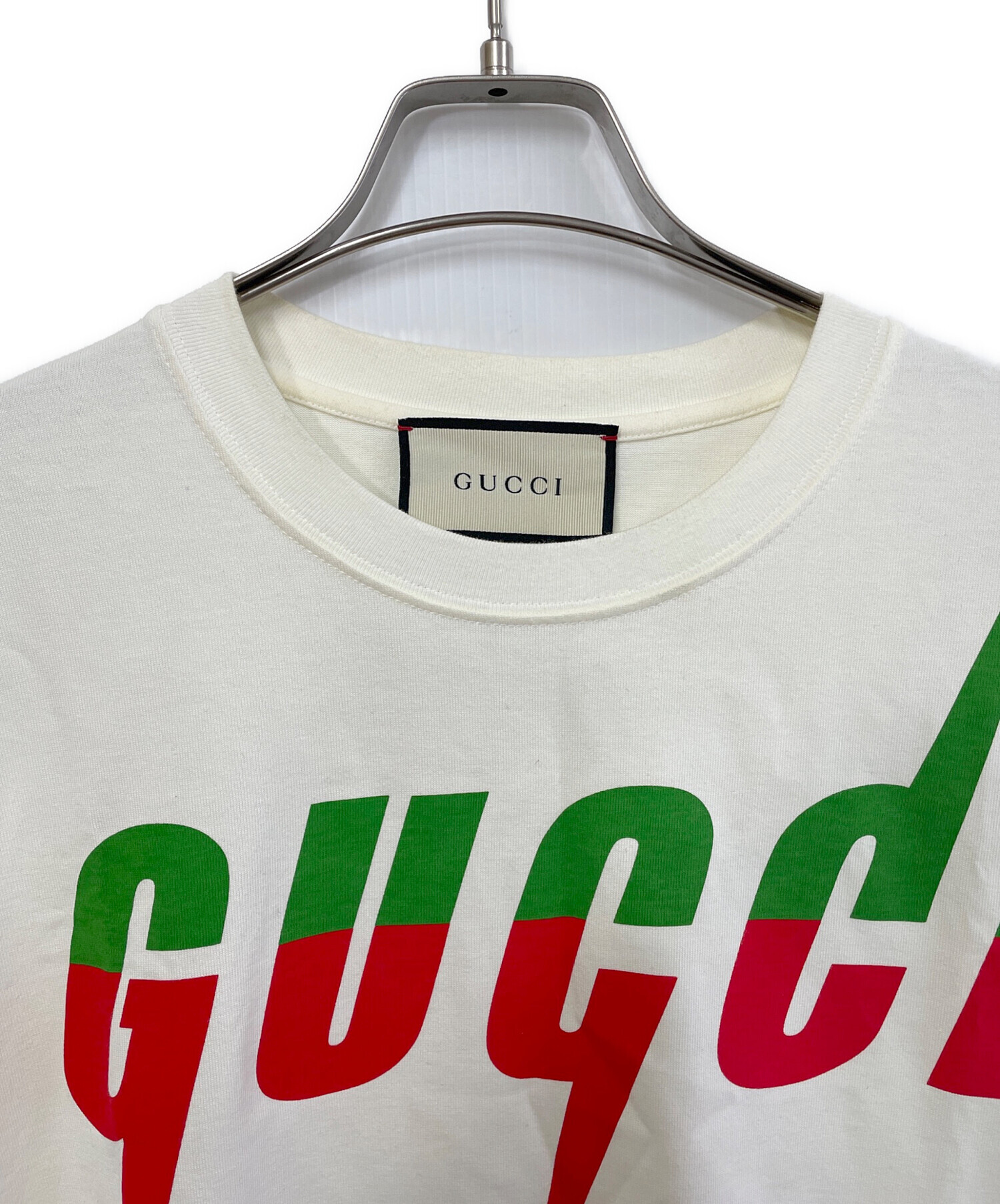GUCCI ホワイト Tシャツ 新品タグ付き 中古・古着通販】GUCCI (グッチ) ブレードプリントTシャツ ホワイト