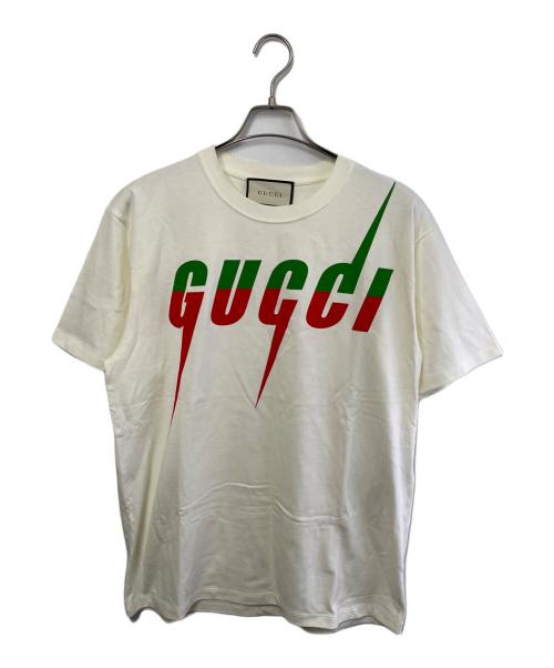中古・古着通販】GUCCI (グッチ) ブレードプリントTシャツ ホワイト