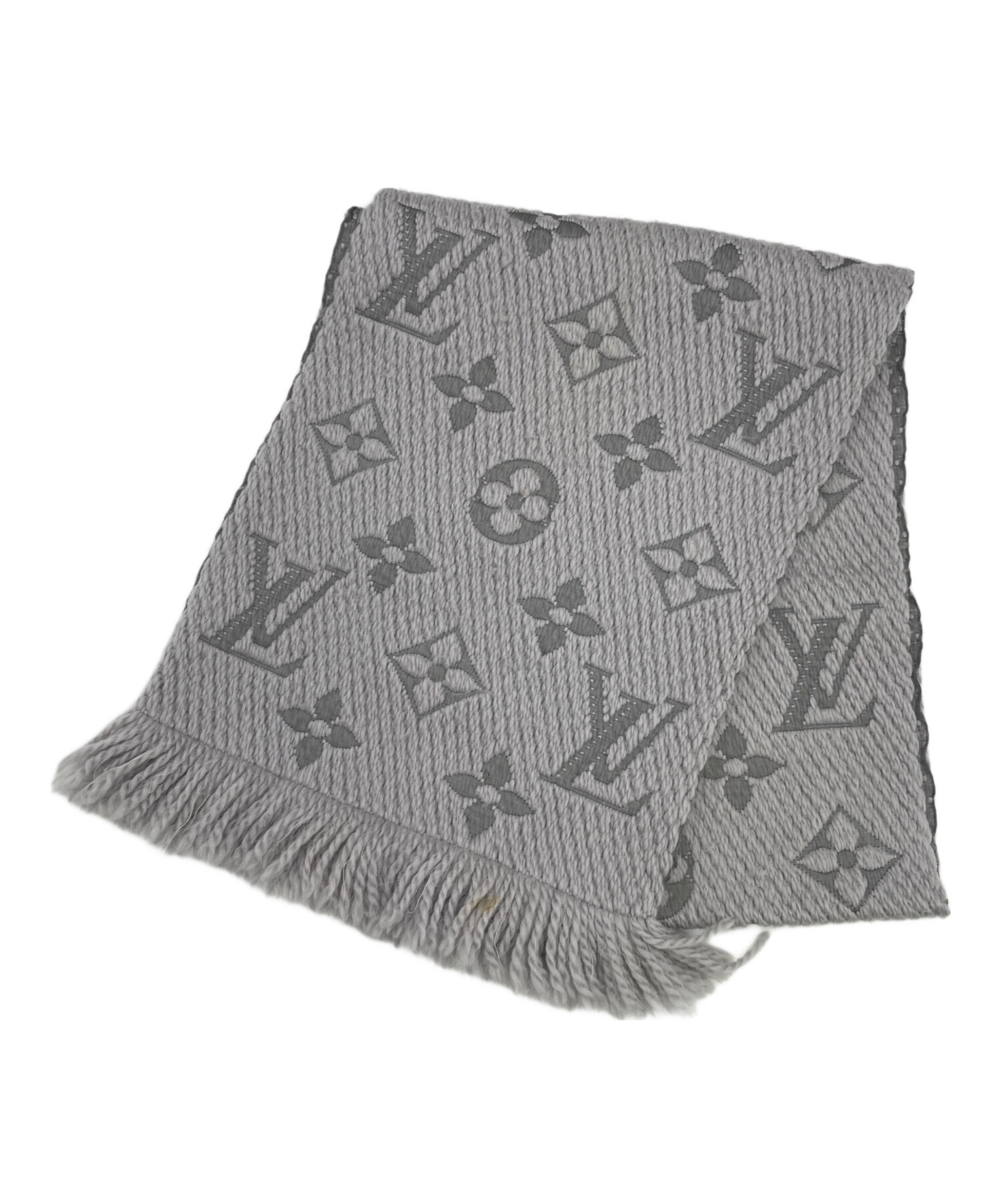LOUIS VUITTON ルイヴィトン エシャルプ・レックス ラビットファーマフラー  グレー 中古・古着通販】LOUIS VUITTON (ルイ ヴィトン) エシャルプ ロゴ