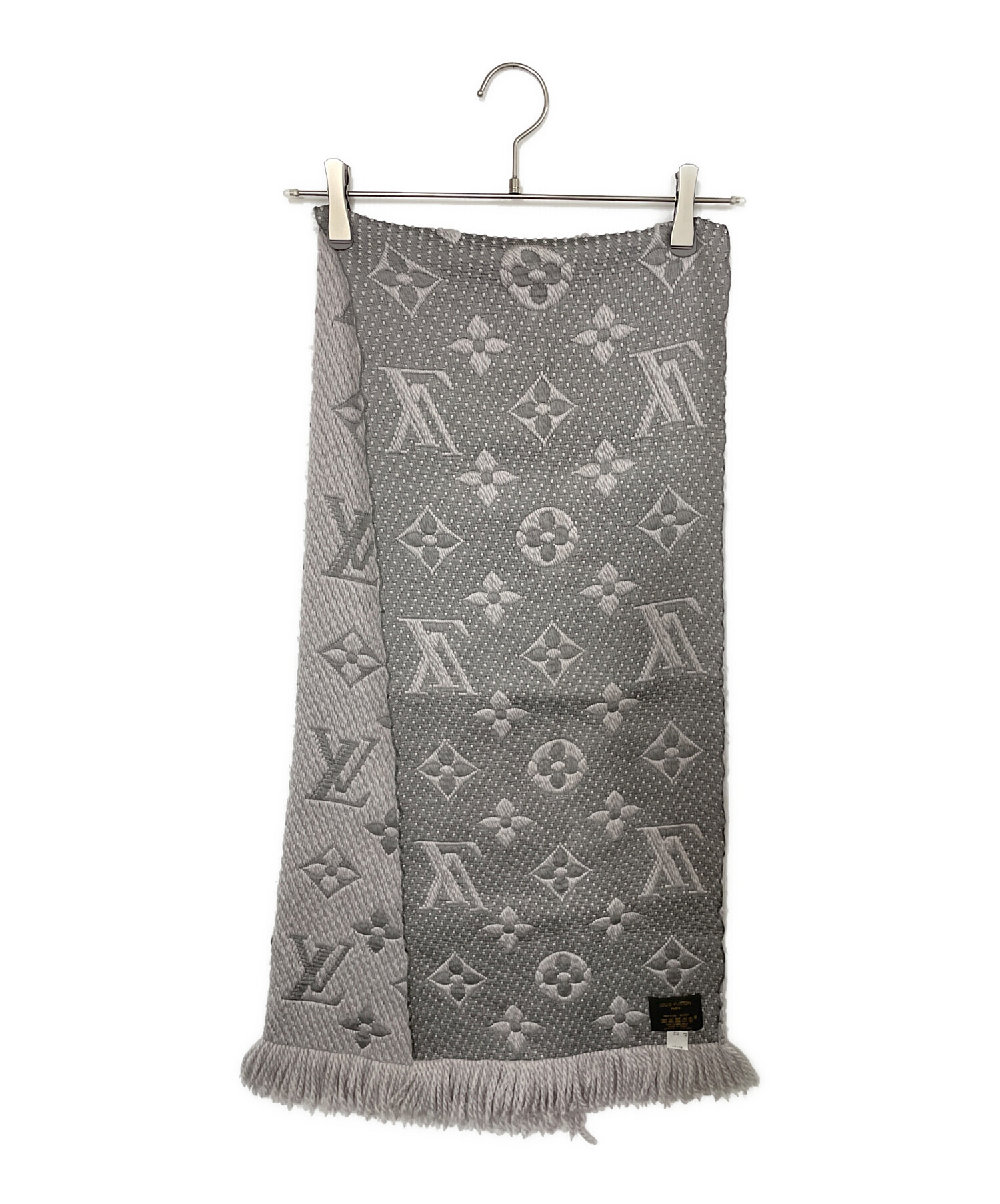 LOUIS VUITTON グレー ロゴマフラー 中古・古着通販】LOUIS VUITTON (ルイ ヴィトン) エシャルプ ロゴ