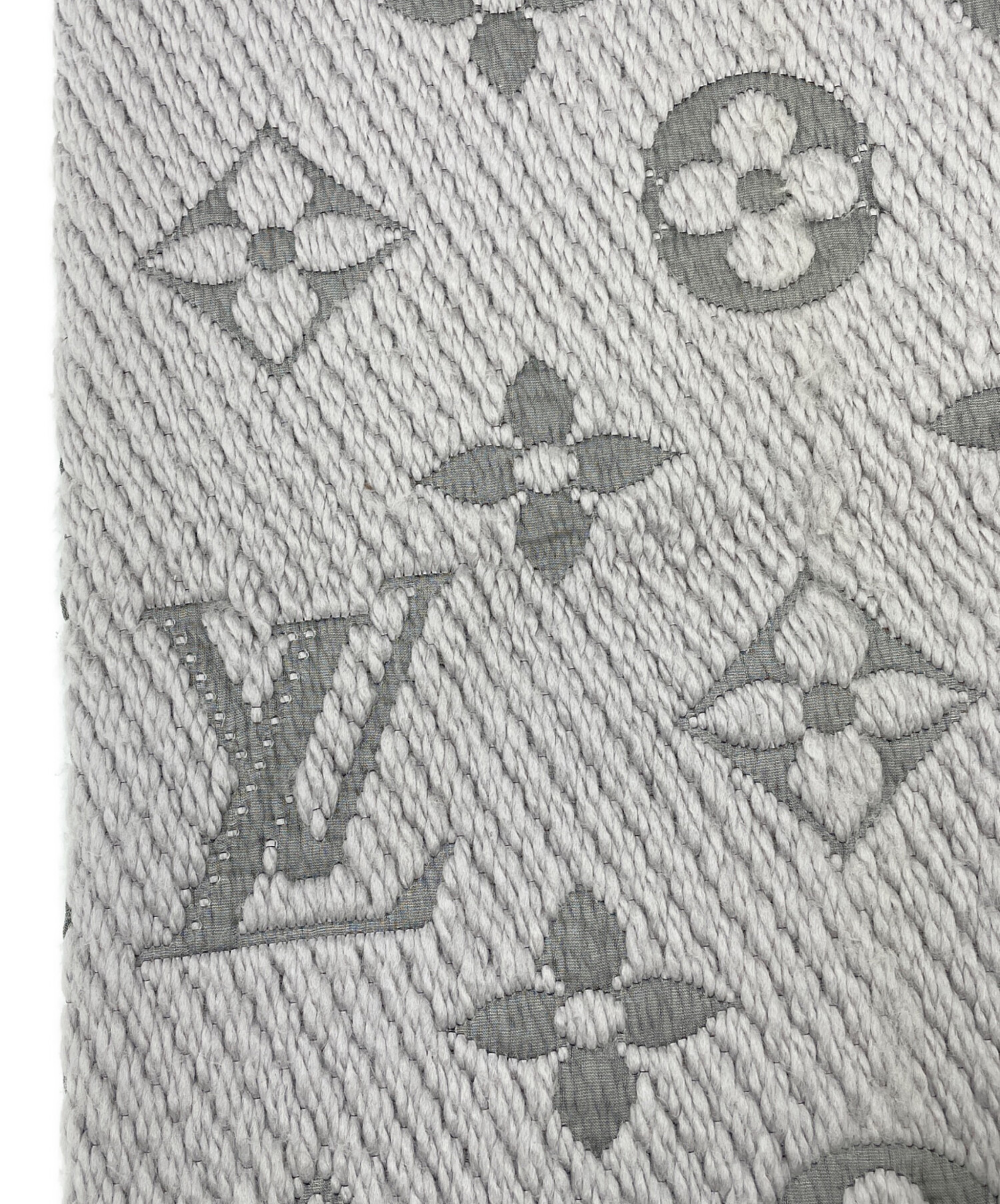 LOUIS VUITTON グレー ロゴ マフラー 中古・古着通販】LOUIS VUITTON (ルイ ヴィトン) エシャルプ ロゴ
