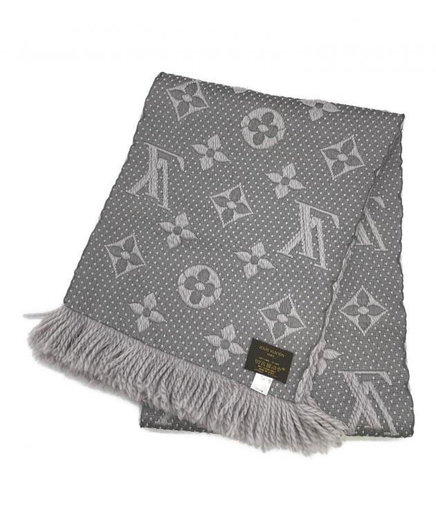 Louis Vuitton ロゴマニア　マフラー　グレー 中古・古着通販】LOUIS VUITTON (ルイ ヴィトン) エシャルプ ロゴ