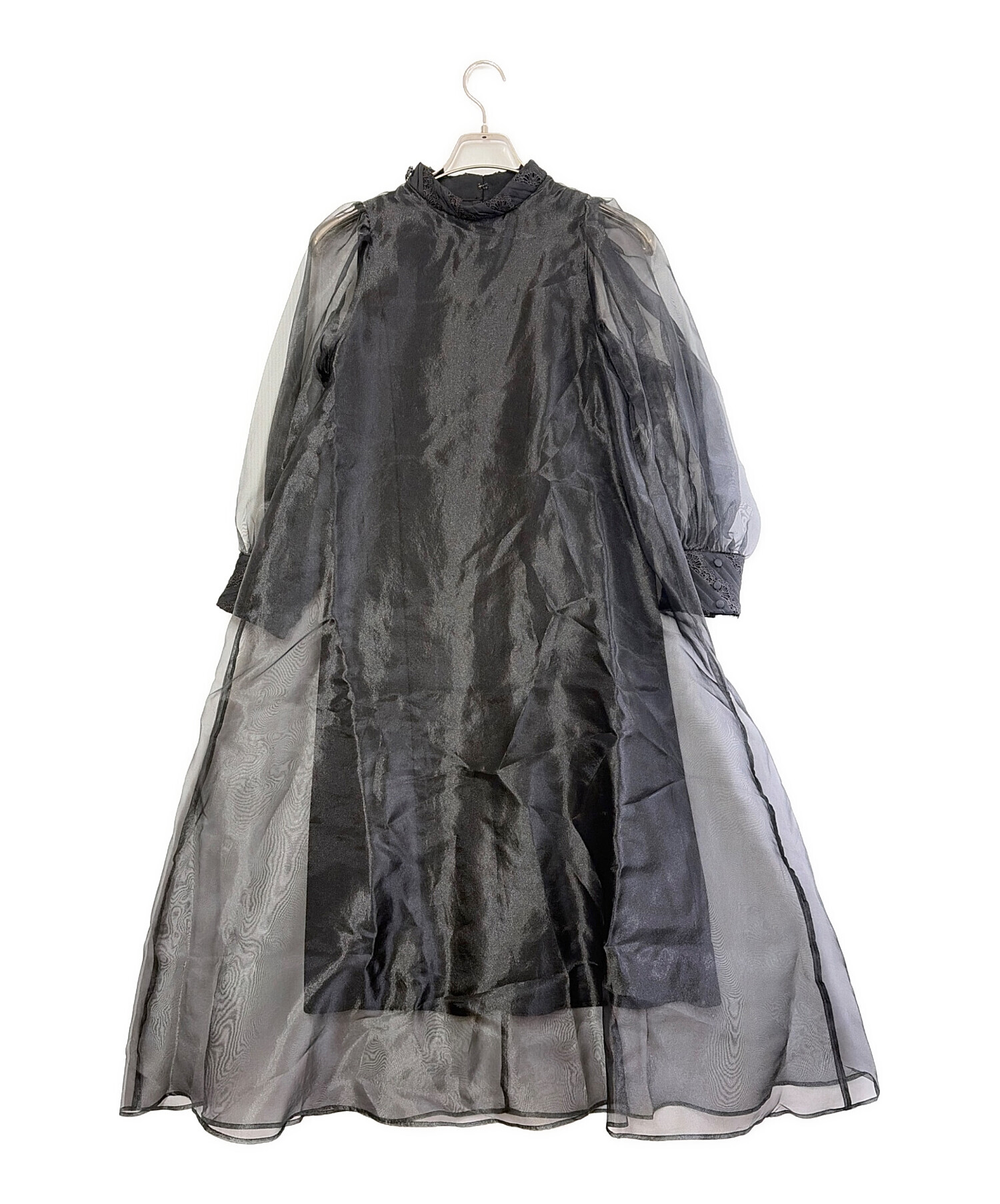 中古・古着通販】acka (エーシーケーエー) 長袖ワンピース ブラック
