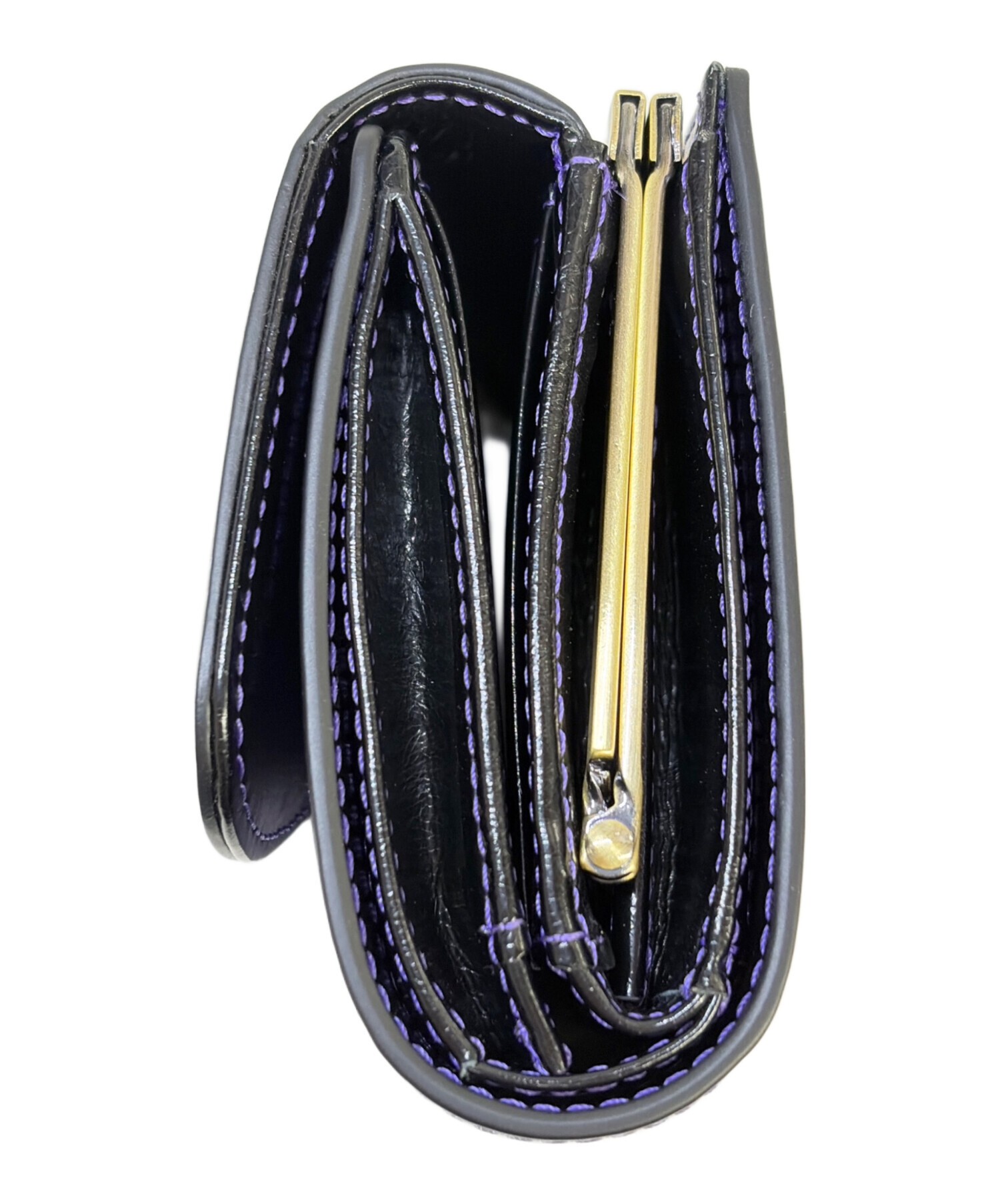 ANNA SUI アナスイ/レザー二つ折りがま口財布/Aランク/77【中古】 中古・古着通販】ANNA SUI (アナスイ) ダマスク二つ折りがま口財布