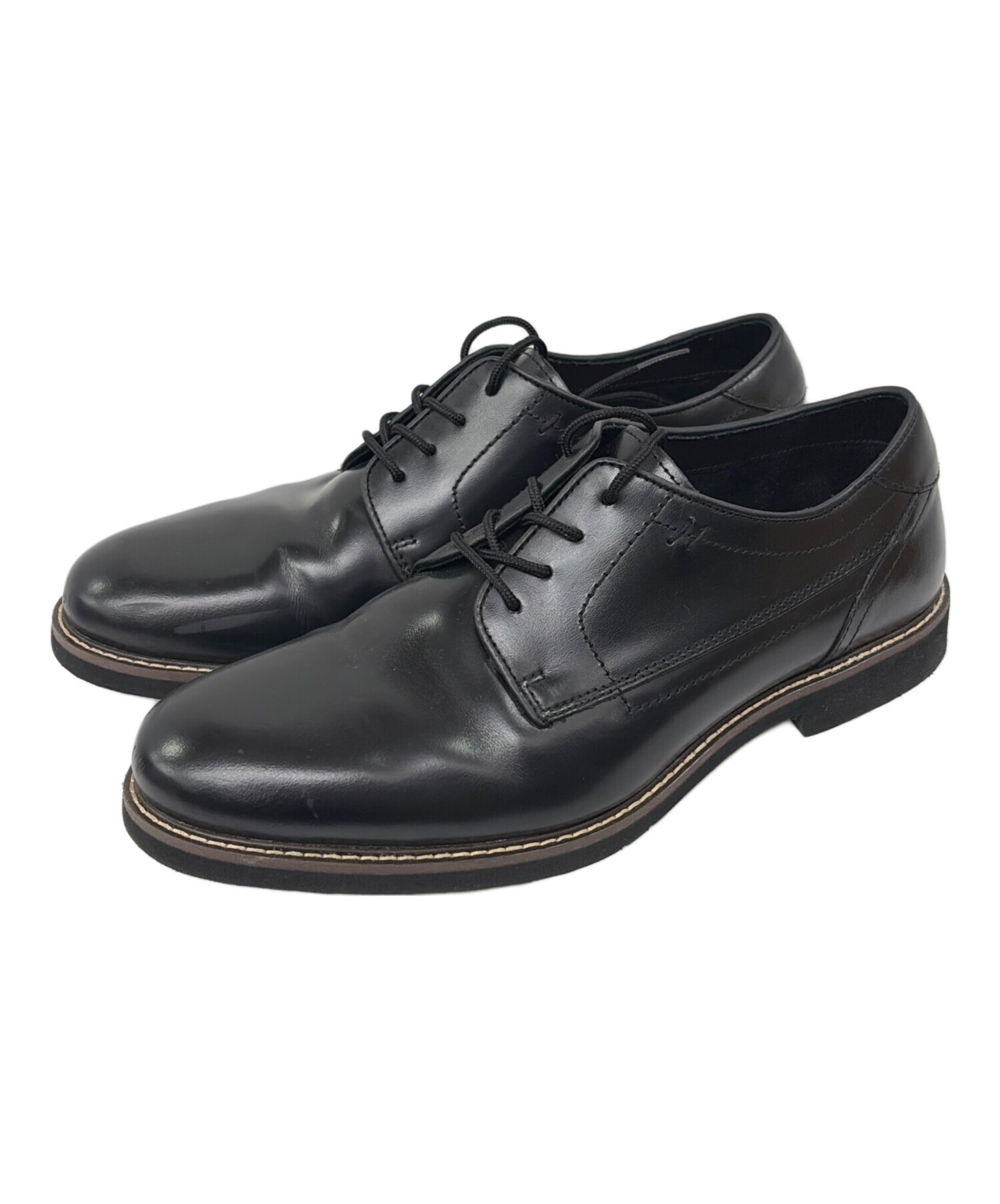 BOTH ボス ビジネス・ドレスシューズ 40(25cm位) 黒 【古着】【中古】 中古・古着通販】Hawkins (ホーキンス) プレーントゥシューズ ブラック