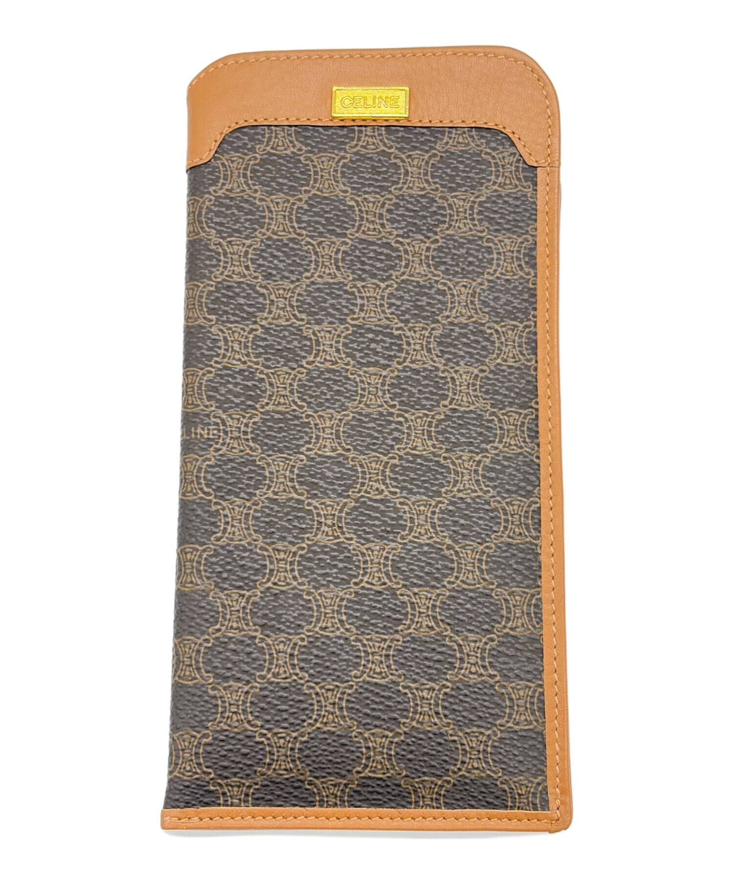 M5/066 CELINE セリーヌ ￼￼￼￼￼メガネケース ブラウン 中古・古着通販】CELINE (セリーヌ) 眼鏡ケース｜ブランド・古着通販