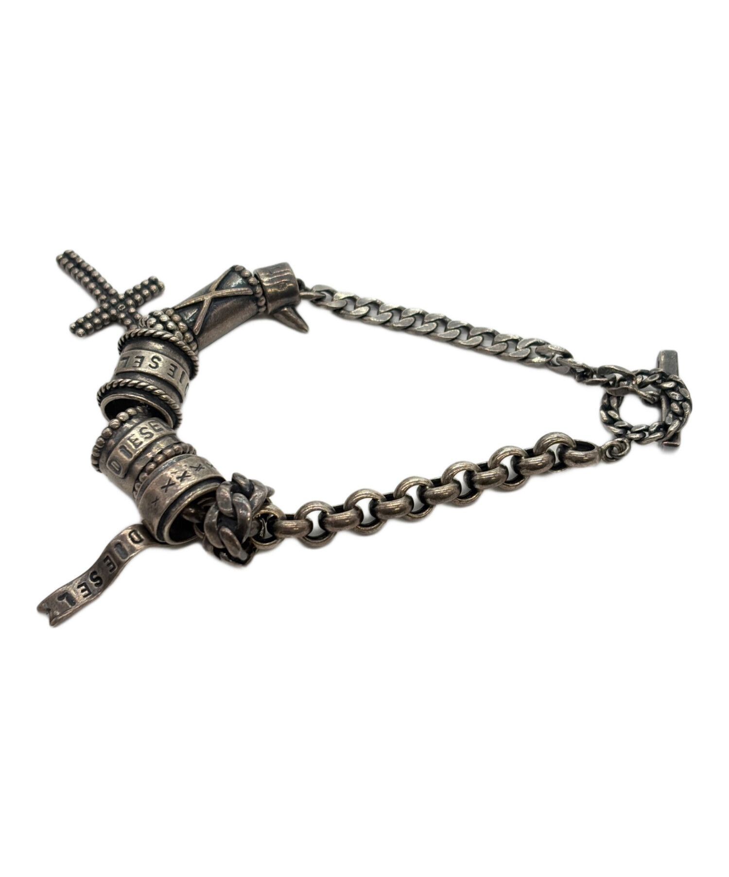 【未使用タグ付き】ディーゼル　ブレスレット 中古・古着通販】DIESEL (ディーゼル) ブレスレット ブラック