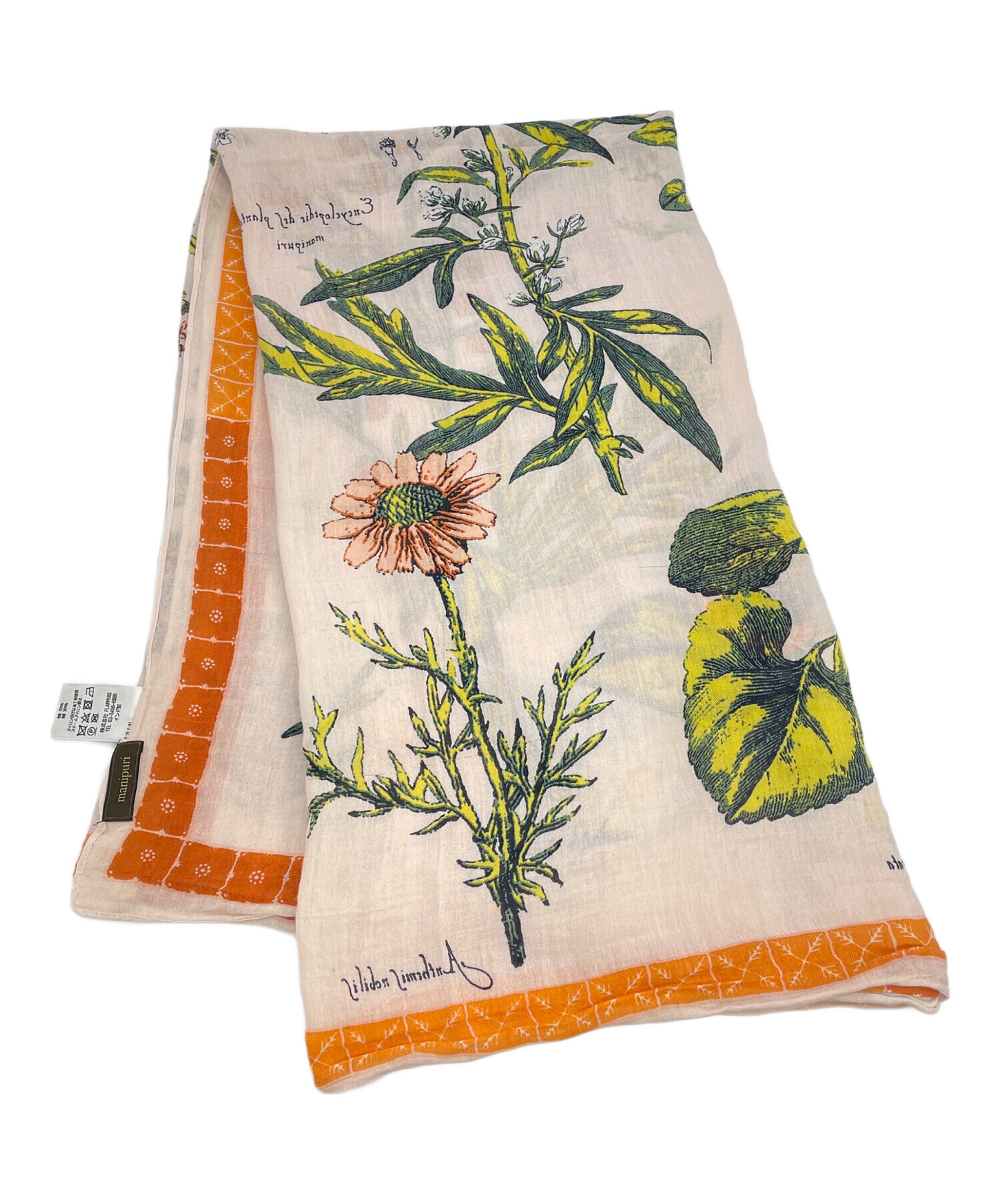 中古・古着通販】manipuri (マニプリ) ストール ベージュ×オレンジ