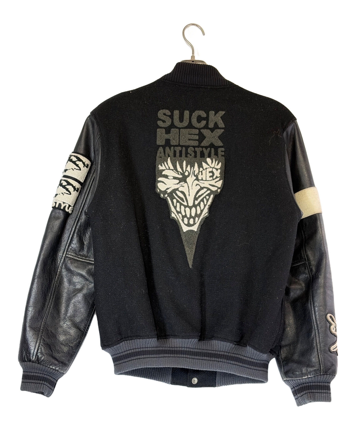 スタジャン ブラック Lサイズ 中古・古着通販】HEX ANTI STYLE (ヘックスアンチスタイル) スタジャン