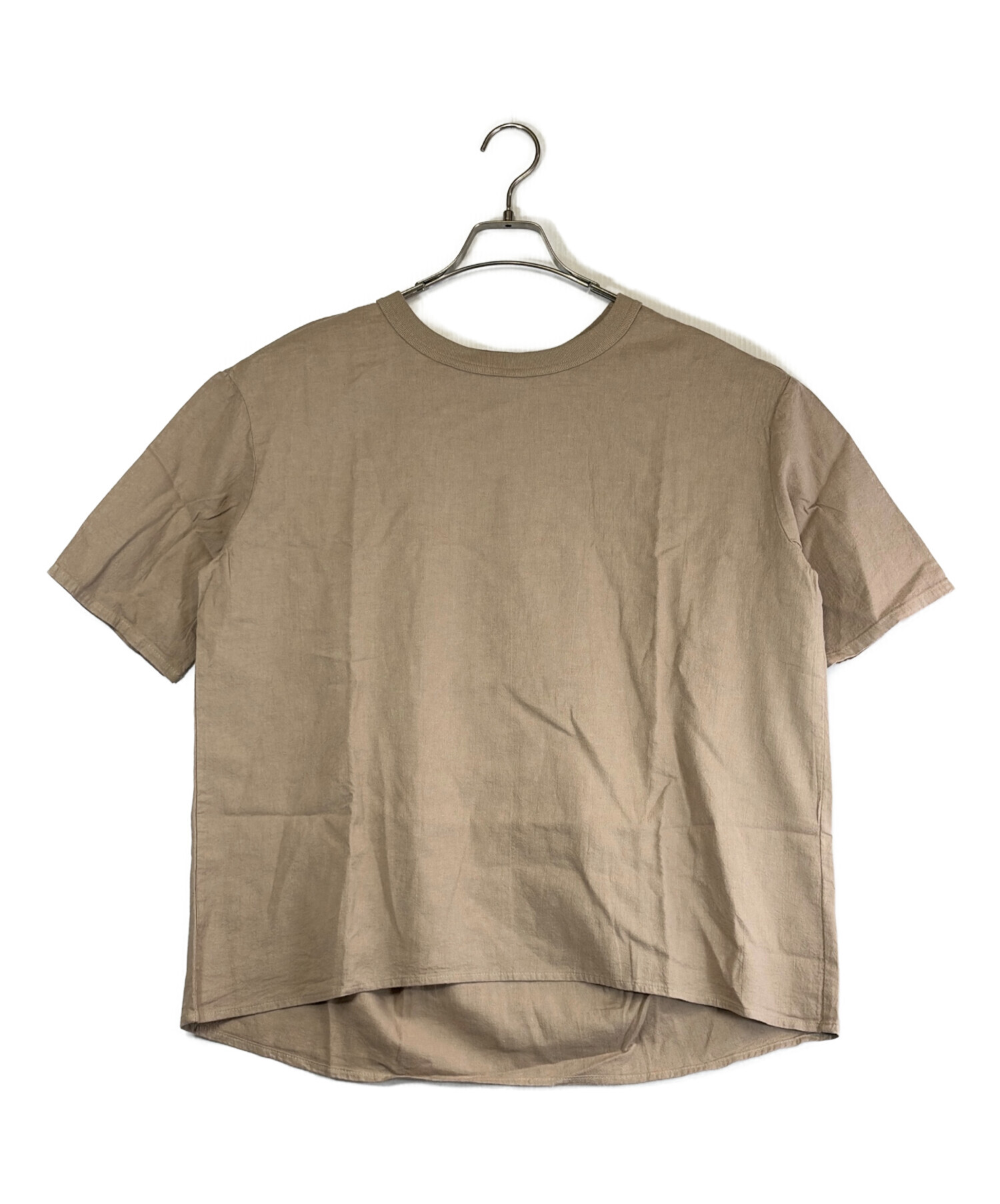 中古・古着通販】maillot (マイヨ) 半袖Tシャツ ベージュ サイズ:SIZE 
