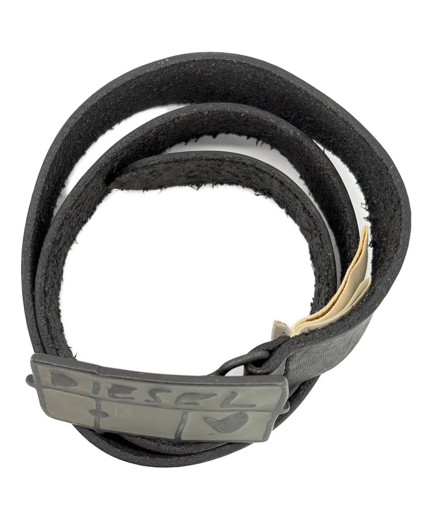 中古・古着通販】DIESEL (ディーゼル) レザーベルト ブラック