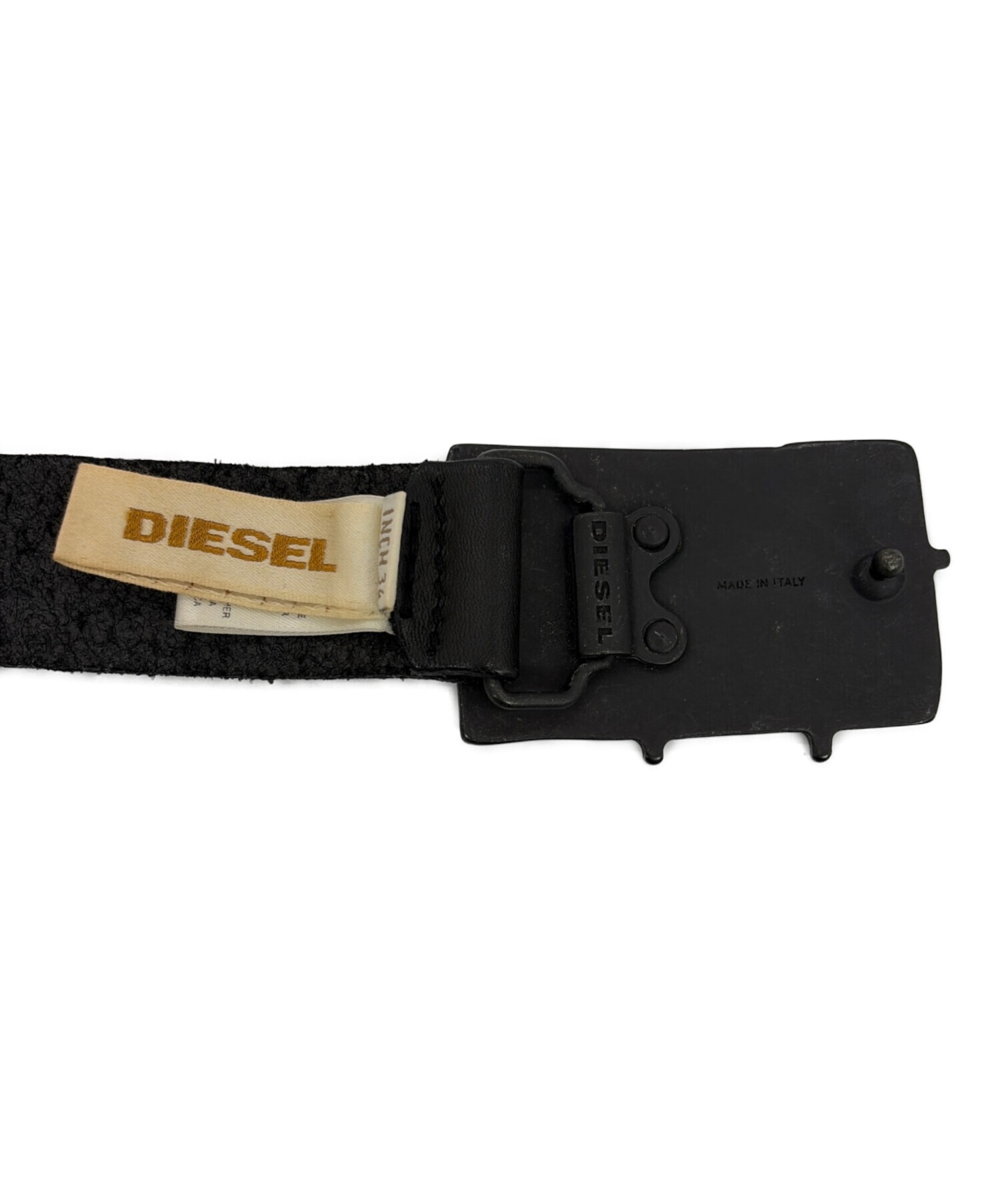 中古・古着通販】DIESEL (ディーゼル) レザーベルト ブラック