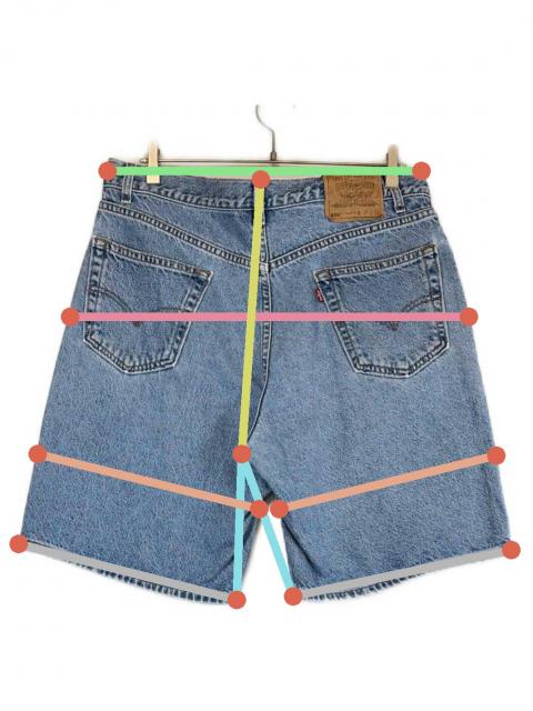 中古・古着通販】LEVI'S (リーバイス) 550デニムハーフパンツ スカイ