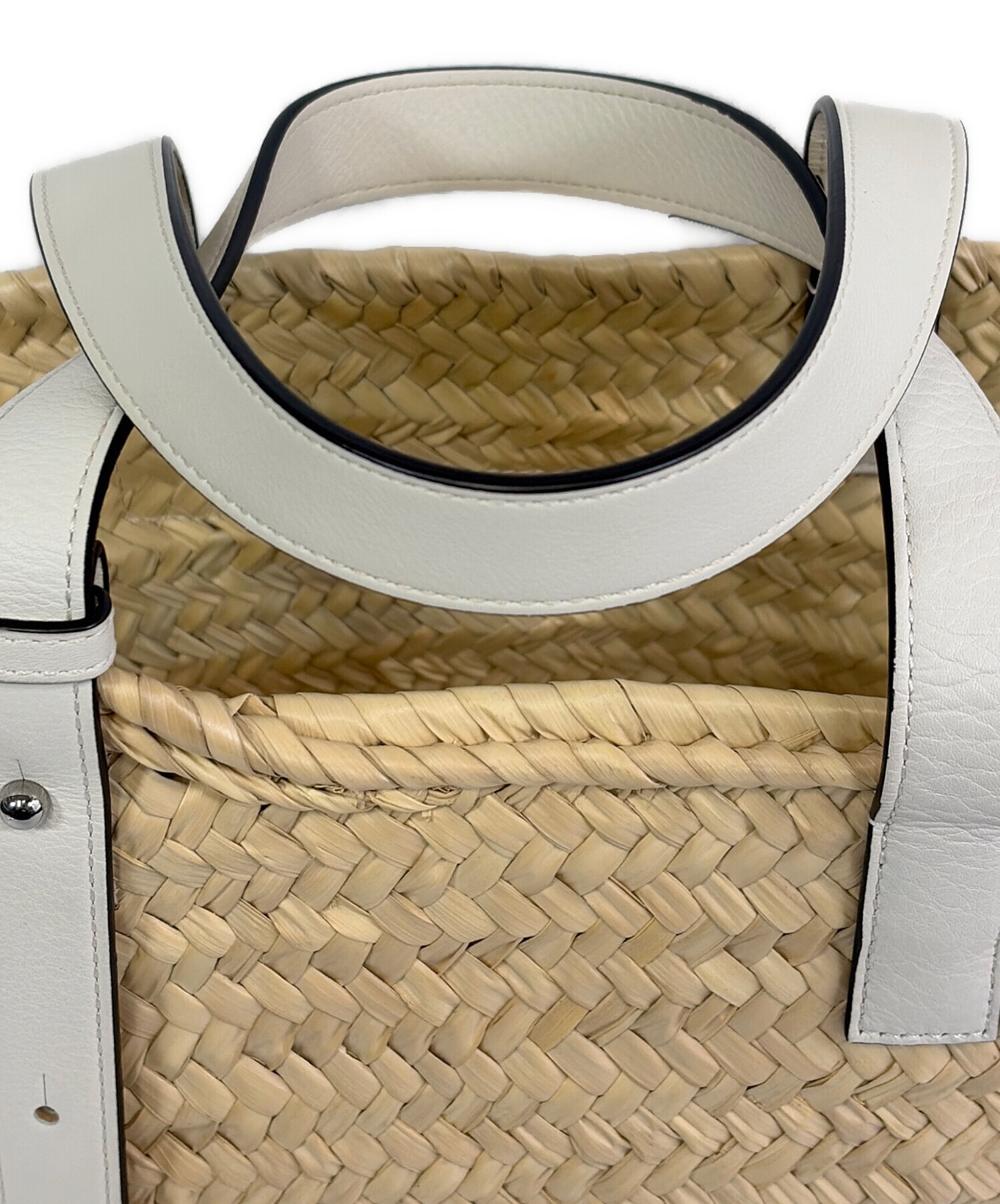 中古・古着通販】LOEWE (ロエベ) バスケットバッグ スモール ホワイト