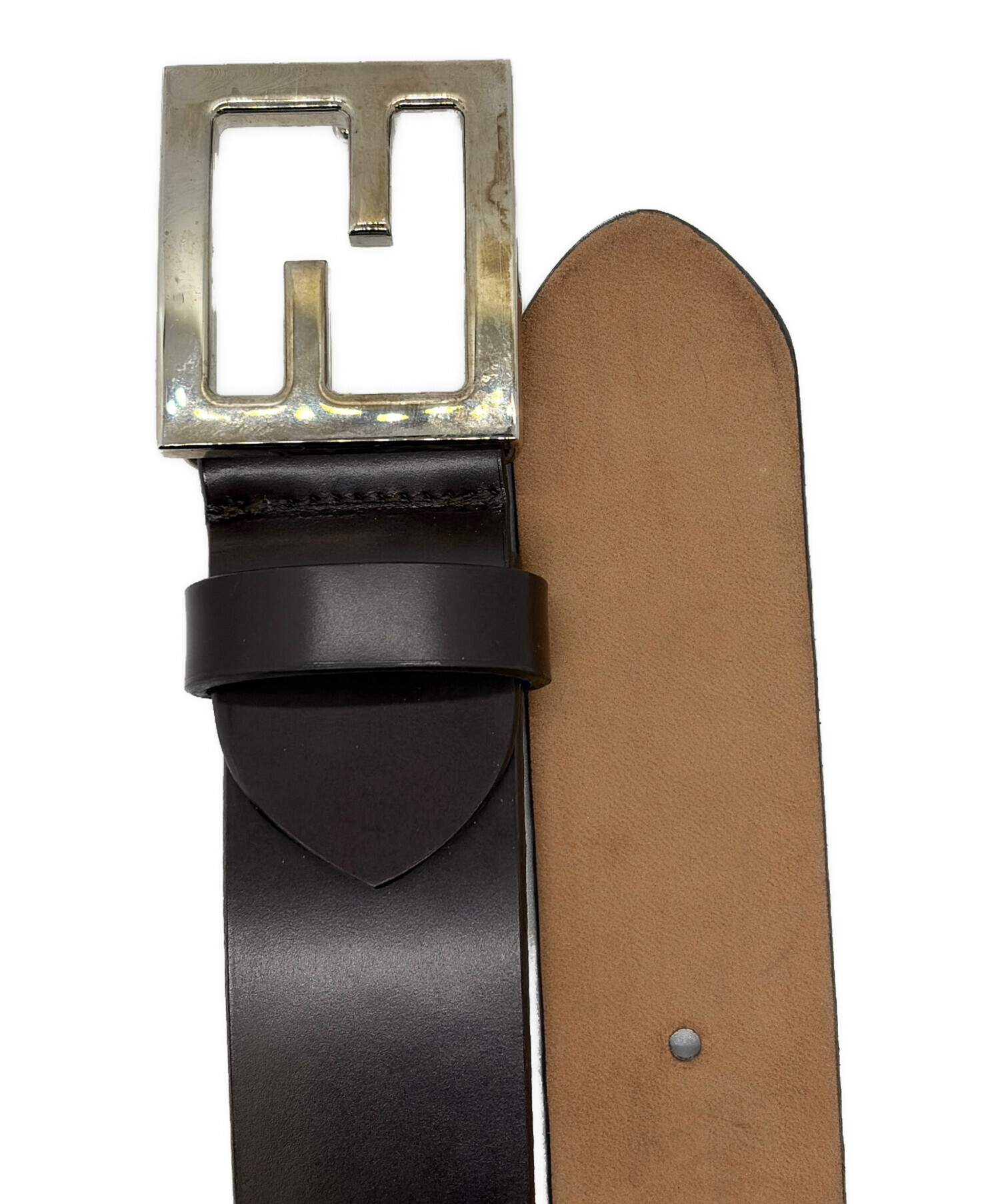 中古・古着通販】FENDI (フェンディ) レザーベルト ブラウン｜ブランド