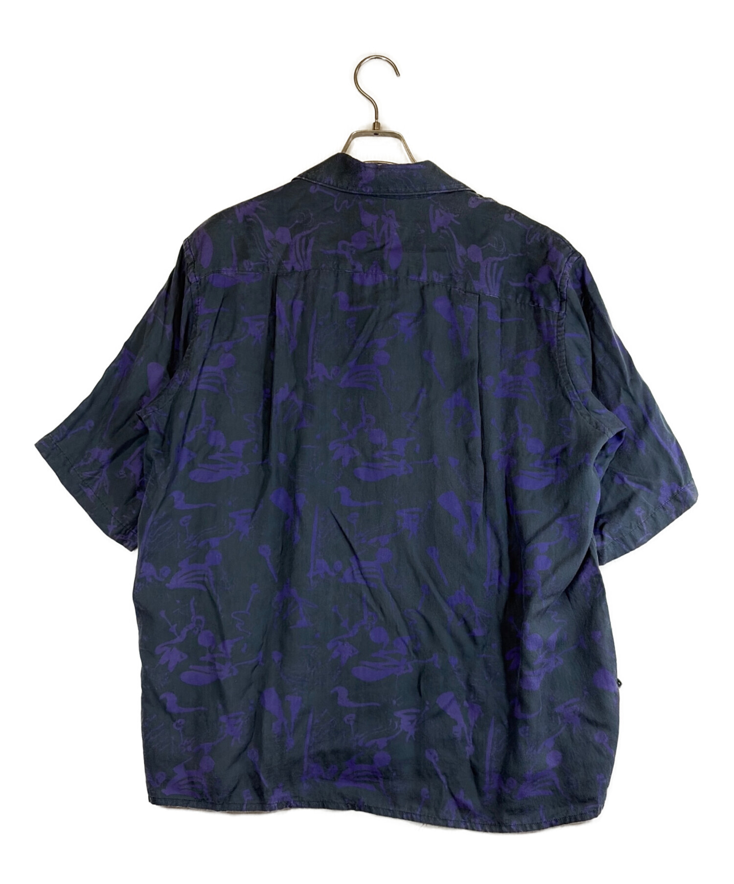 中古・古着通販】YOKE (ヨーク) 半袖シャツ グリーン×パープル サイズ