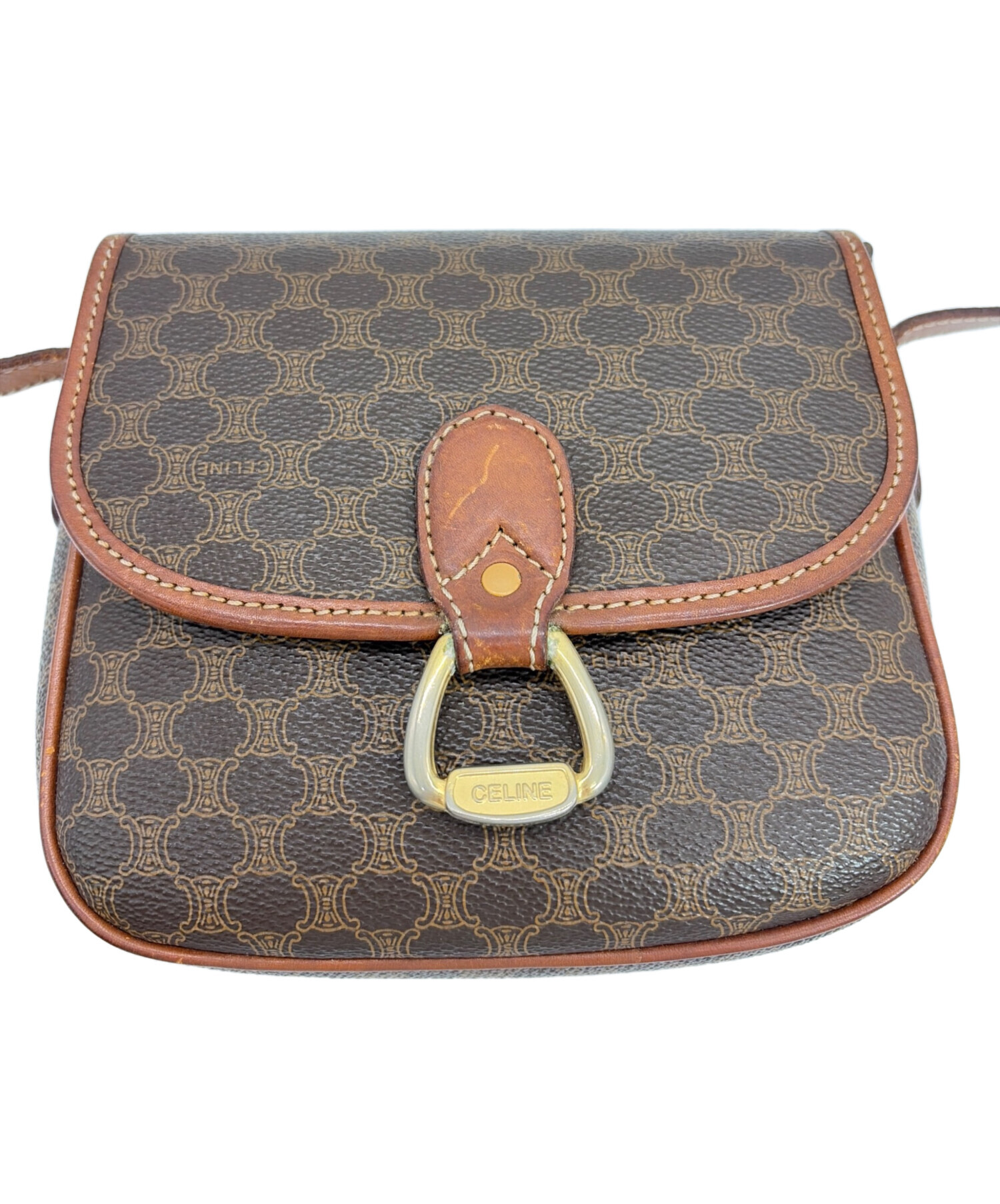 中古・古着通販】CELINE (セリーヌ) マカダム柄ショルダーバッグ