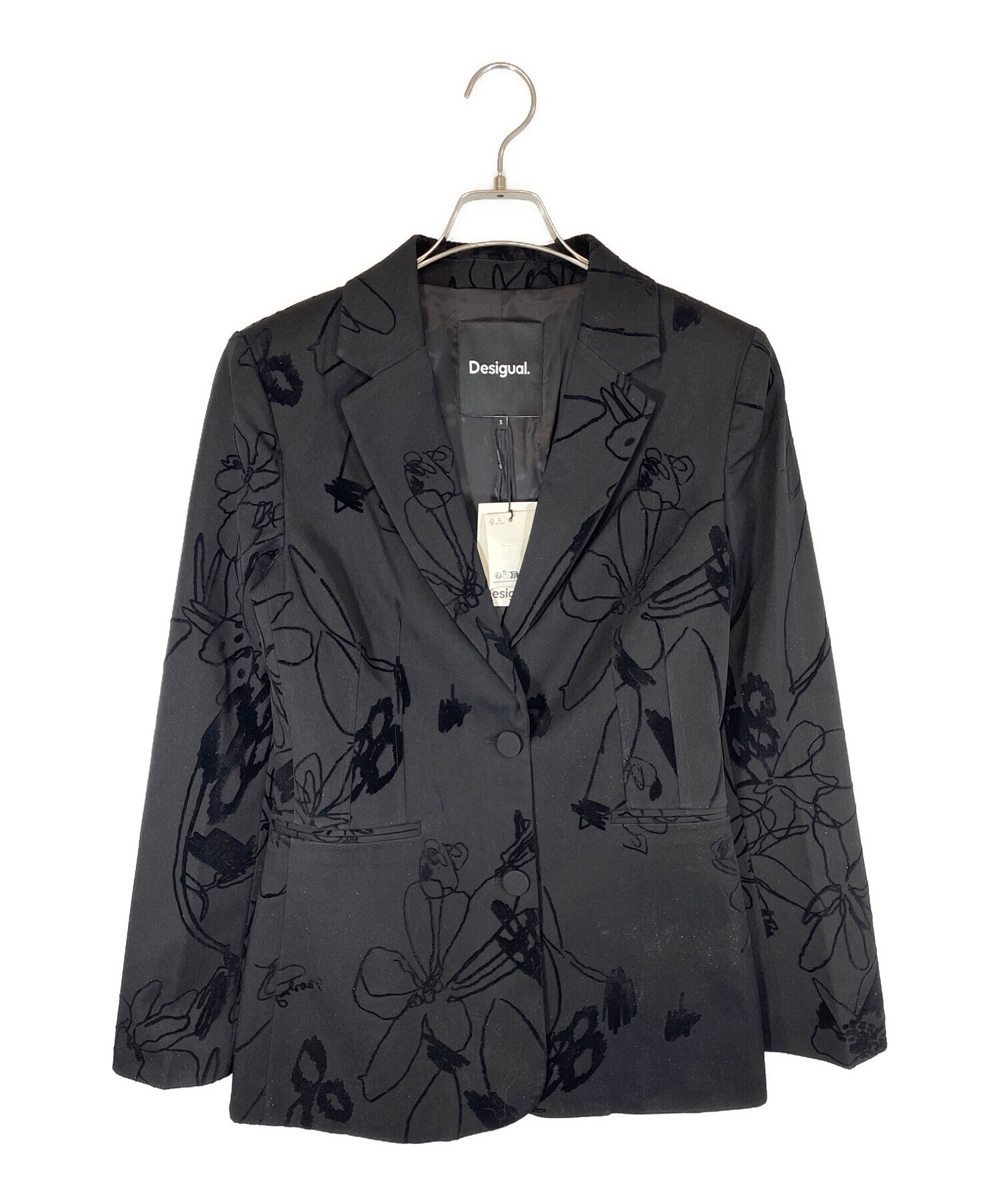 中古・古着通販】Desigual (デシグアル) ブレザー ブラック サイズ:S 