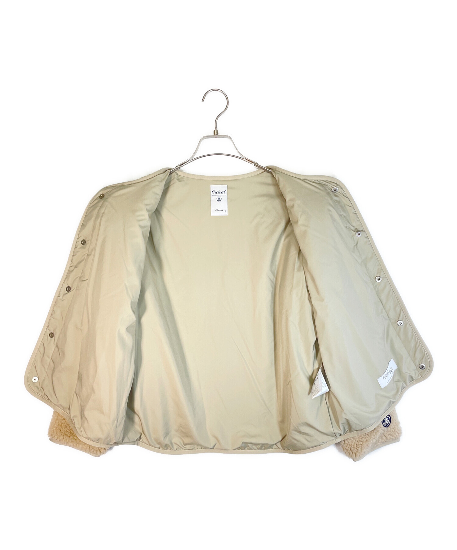 中古・古着通販】ORCIVAL (オーシバル) ノーカラーウールボア