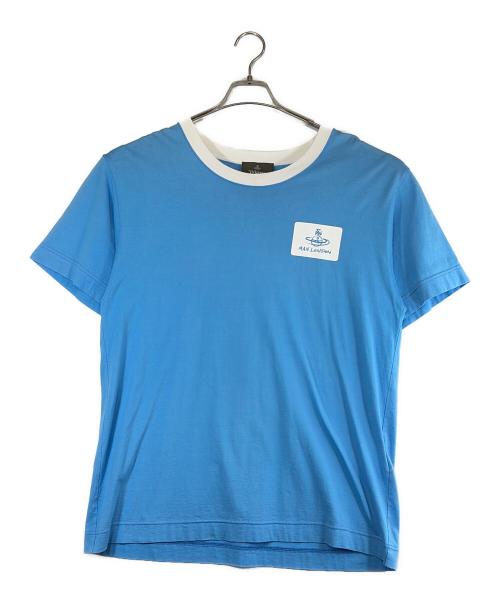 新品タグ付 ヴィヴィアンウエストウッドマン 変形ビッグTシャツ バイカラー 青白 中古・古着通販】Vivienne Westwood man (ヴィヴィアン ウェストウッド