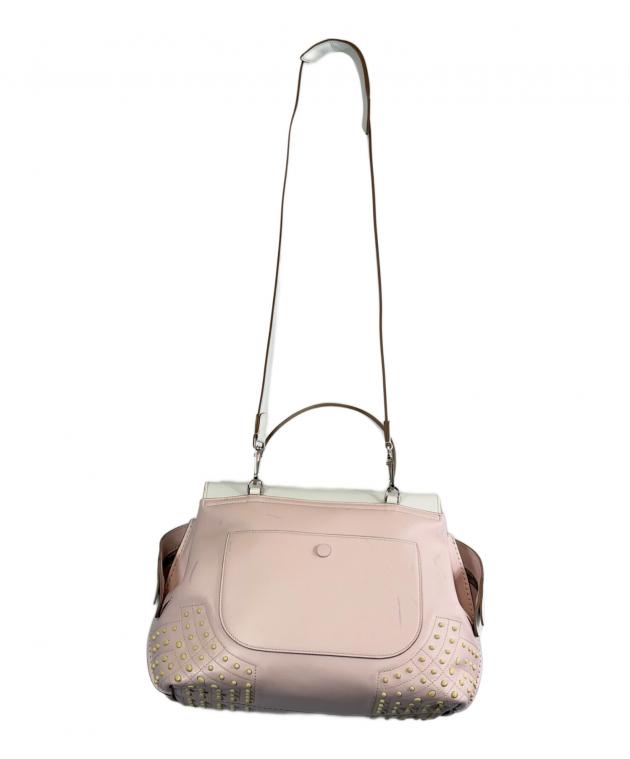 中古・古着通販】TOD'S (トッズ) 2WAYハンドバッグ ホワイト×ピンク